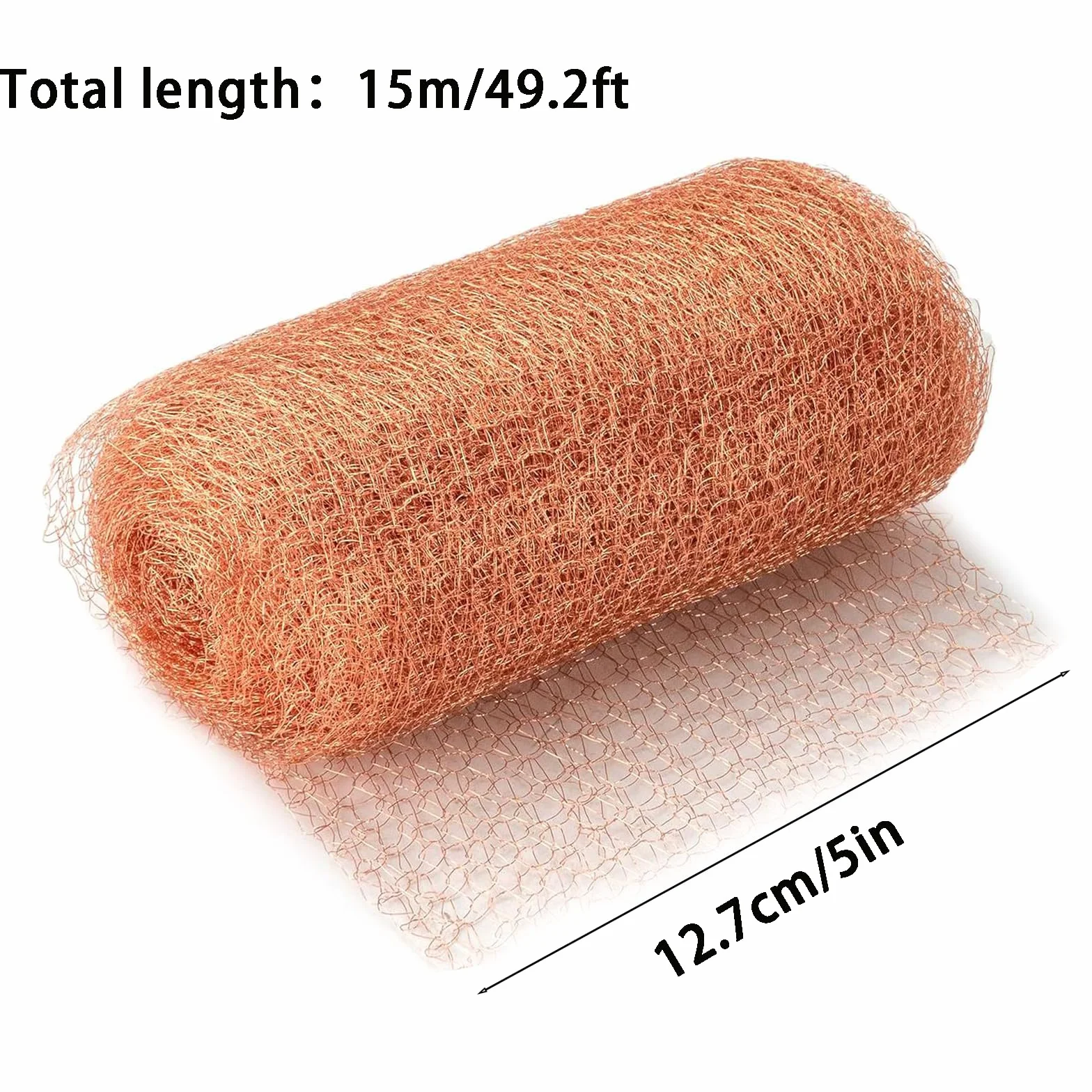 Miedziana siatka na ślimaki 12,7 cm x 15 m ochrona przeciw ślimakom