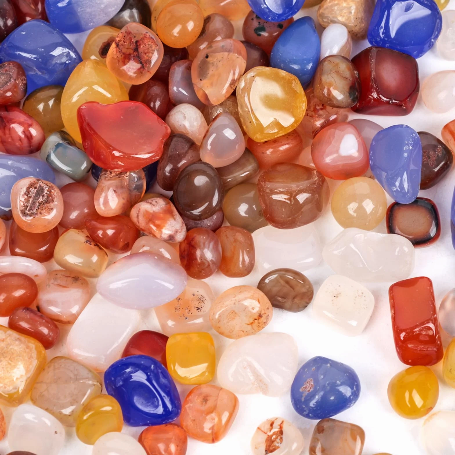 HAKACC Zestaw kamieni szlachetnych, 225 g, naturalne kamienie bębnowe, kamienie półszlachetne, kamienie dekoracyjne, kamienie szlachetne dla dzieci, kamienie lecznicze, poszukiwanie skarbów i
