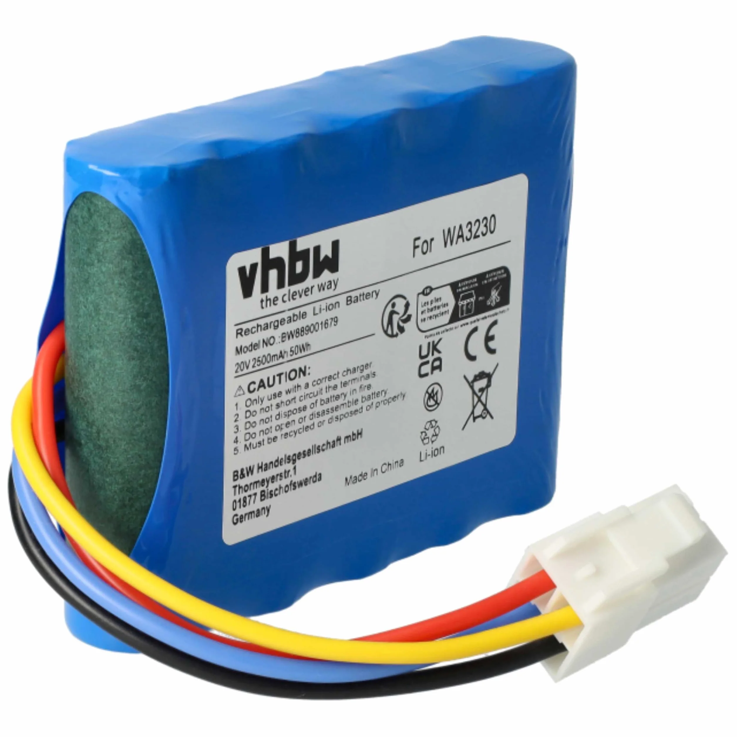 vhbw Akumulator zamienny do Worx Landroid 50032492 50032774 WA3230 WA3231 2500 mAh 20 V litowo-jonowy