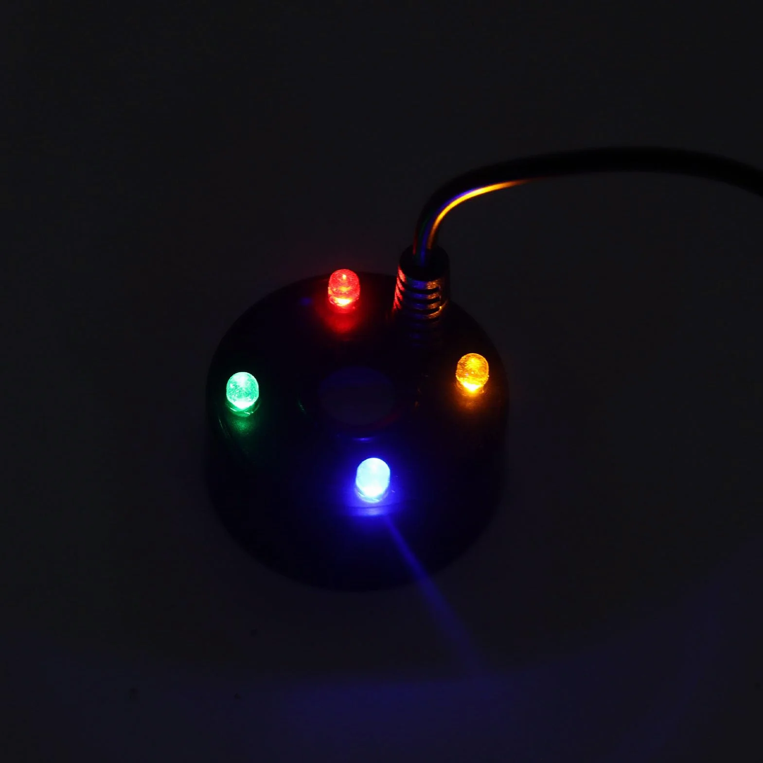 Mist Maker USB Mgła Pompa LED Kolorowe Oświetlenie Fontanna Atomizer Nawilżacz 5V Mgła Maszyna do Stawu Ogrodowego (BLACK)