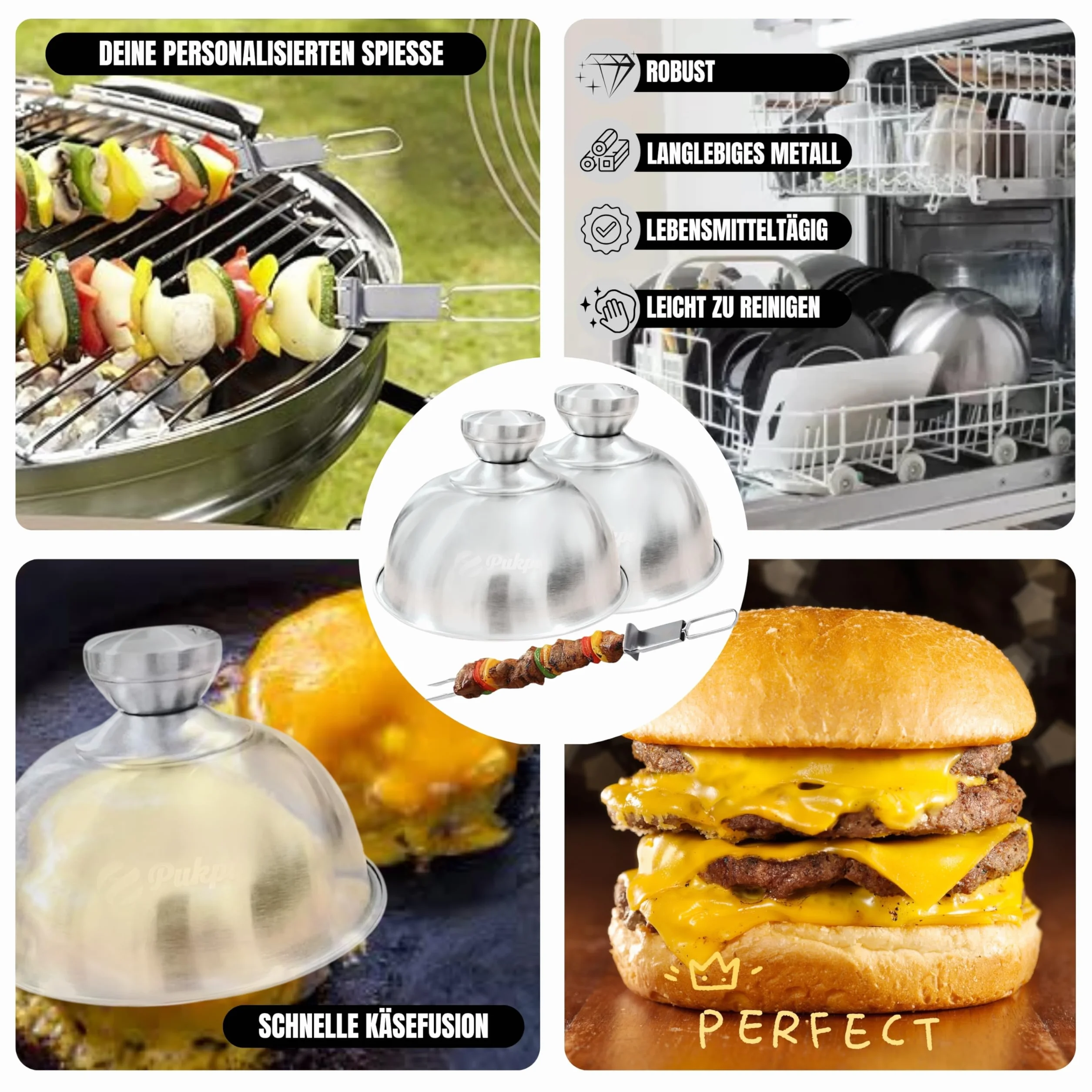 Smash Burger zestaw prasa łopatka okap kuchenny stal nierdzewna brązowy