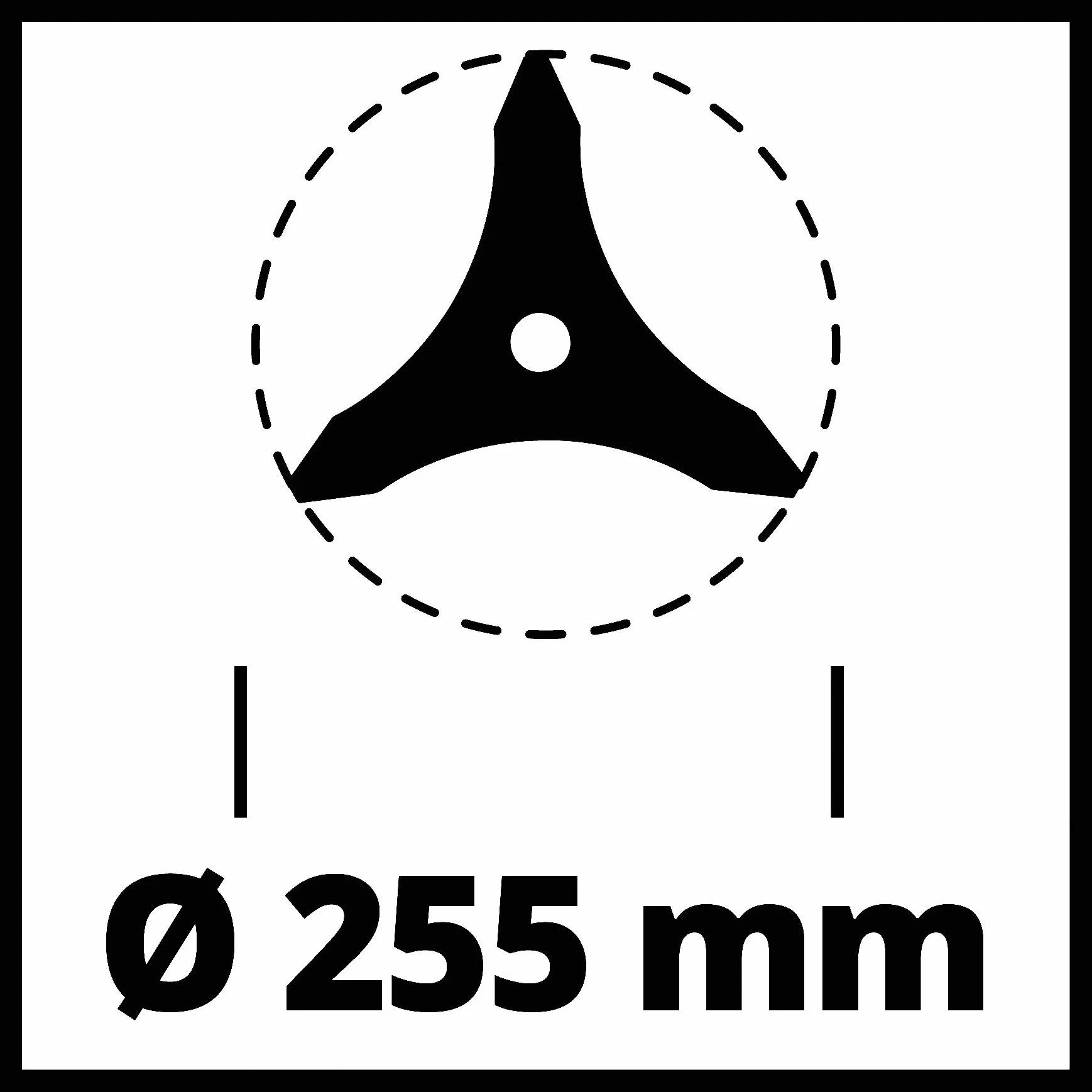 Oryginalny grubościomierz Einhell 255 (akcesoria do kos, pasuje do wszystkich kos Einhell z otworem o średnicy 25,4 mm, szerokość cięcia 255 mm, 3-zębowy nóż z metalu)