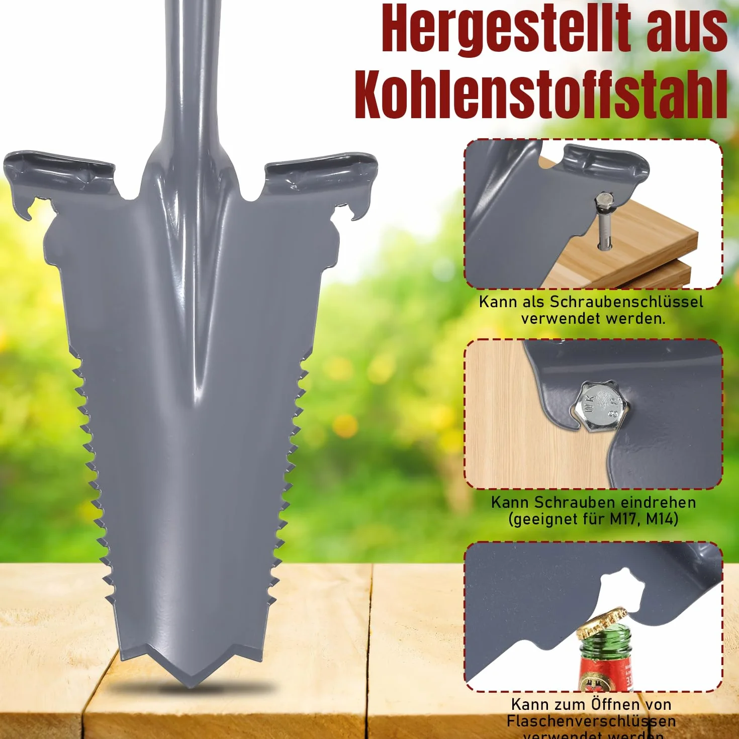 Łopatka z piłą korzeniową 114 cm V-shape ergonomiczny uchwyt