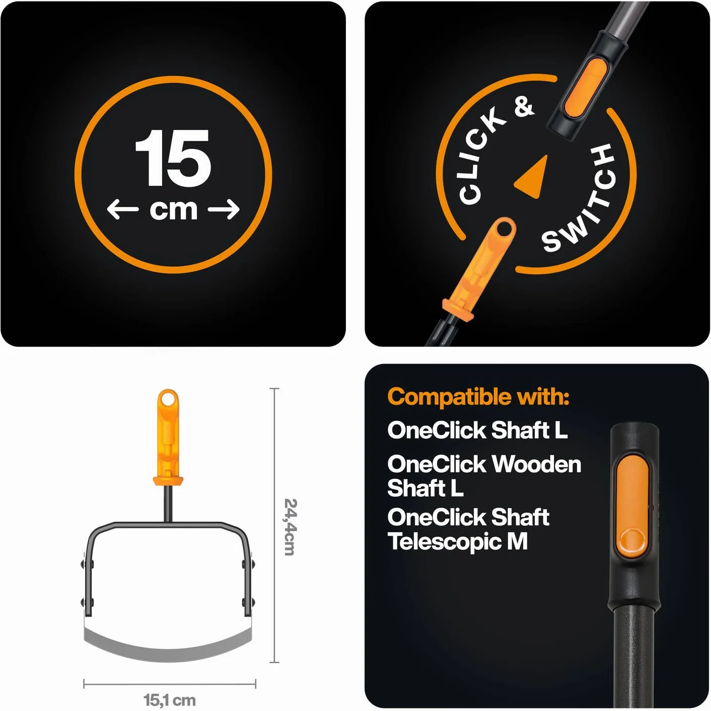 Fiskars OneClick Push-Pull Weeder