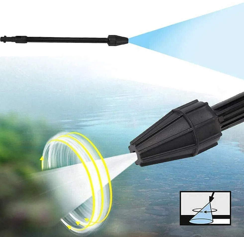 YUET Dirt Blaster 170bar Wysuwana lanca wymienna do Kärcher/Lavor/Lidl Parkside Karcher K2 K3 K4 K5 K6 K7, moc turbo obrotowa, dysza pistoletu wysokociśnieniowego do czyszczenia samochodu
