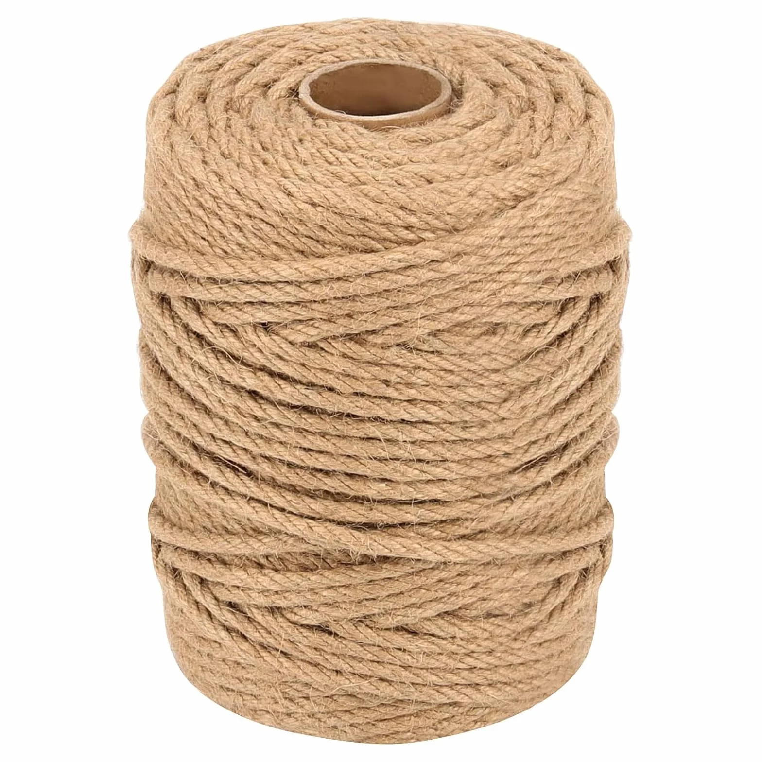 100 m x 6 mm lina jutowa, 4 pasma skręconej liny konopnej, brązowy, naturalny sznurek jutowy do majsterkowania, prac ogrodowych, wiązania