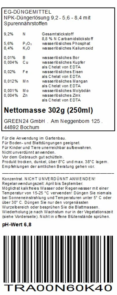 GREEN24 Trachycarpus nawóz do palm konopnych Trachycarpus fortunei wagnerianus jako specjalny nawóz do korzeni + nawóz dolistny Profi Line