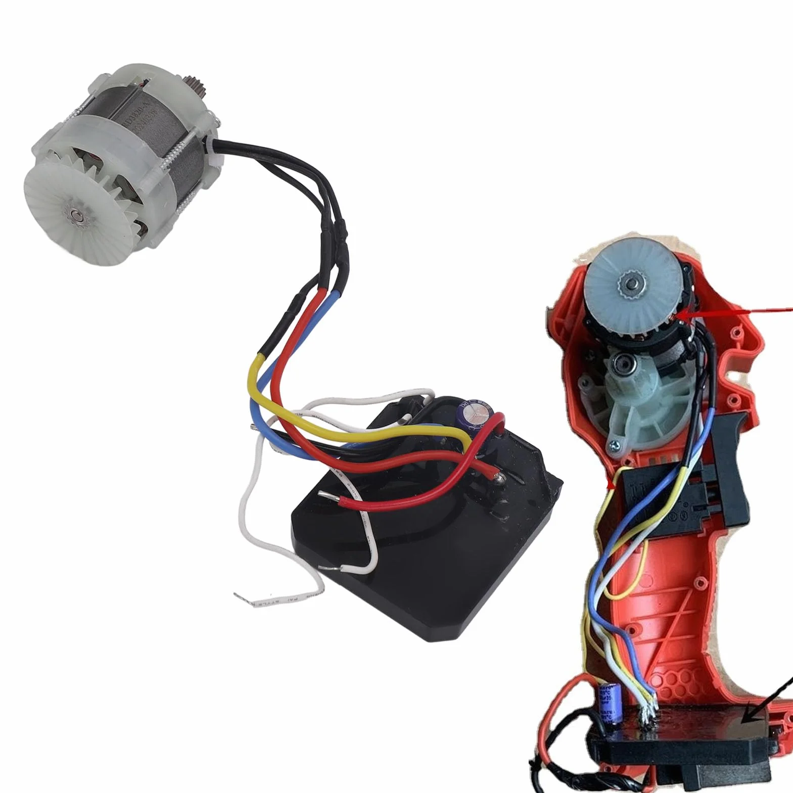 Mini Elektryczny Silnik Piły, 21 V 14 Zębów Przenośna Piła Bezszczotkowy Silnik Ręczne Akcesoria do pił łańcuchowych Kompatybilne z akumulatorową piłą łańcuchową 4 6 8 Cali