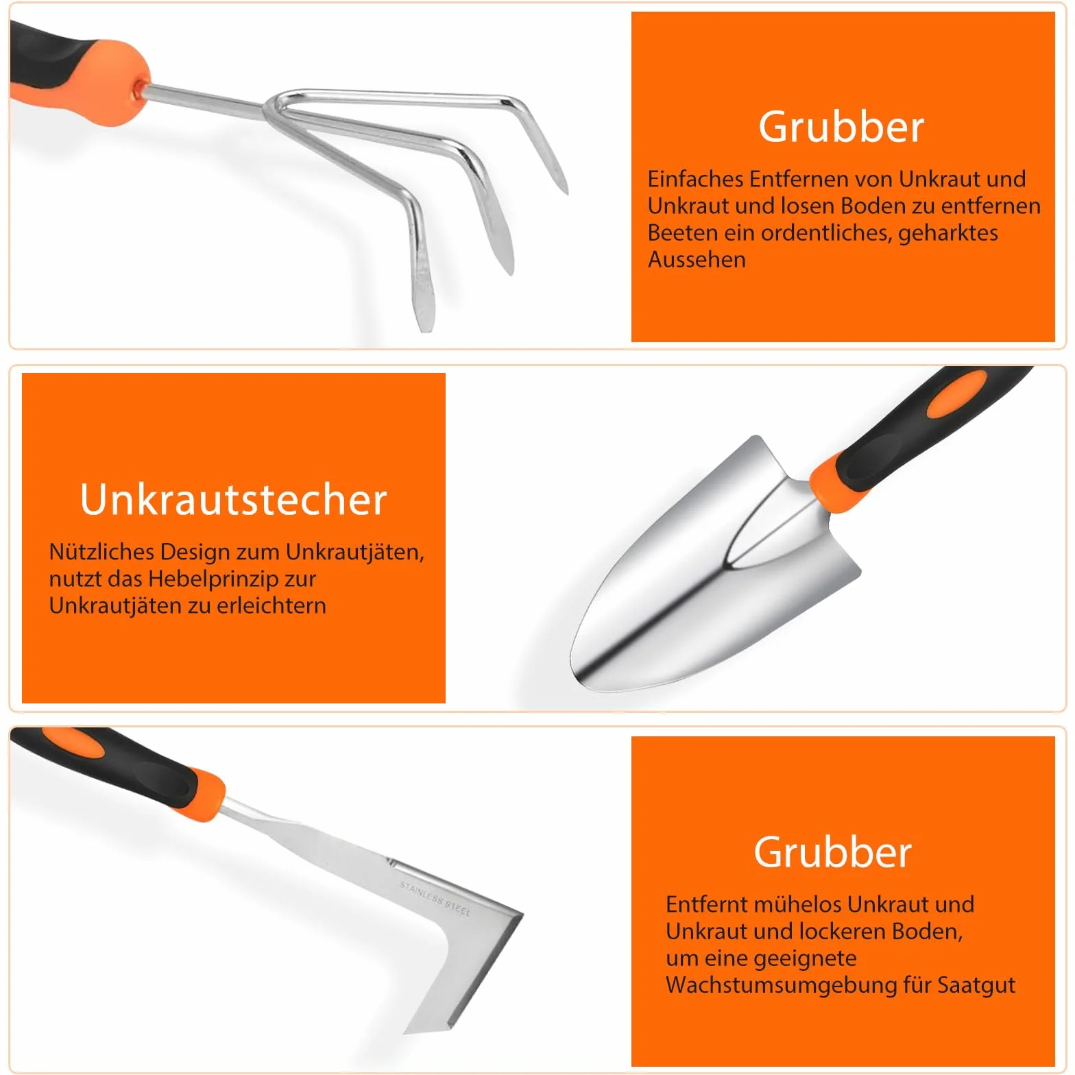 Heavy Duty Zestaw narzędzi ogrodowych 10 sztuk
