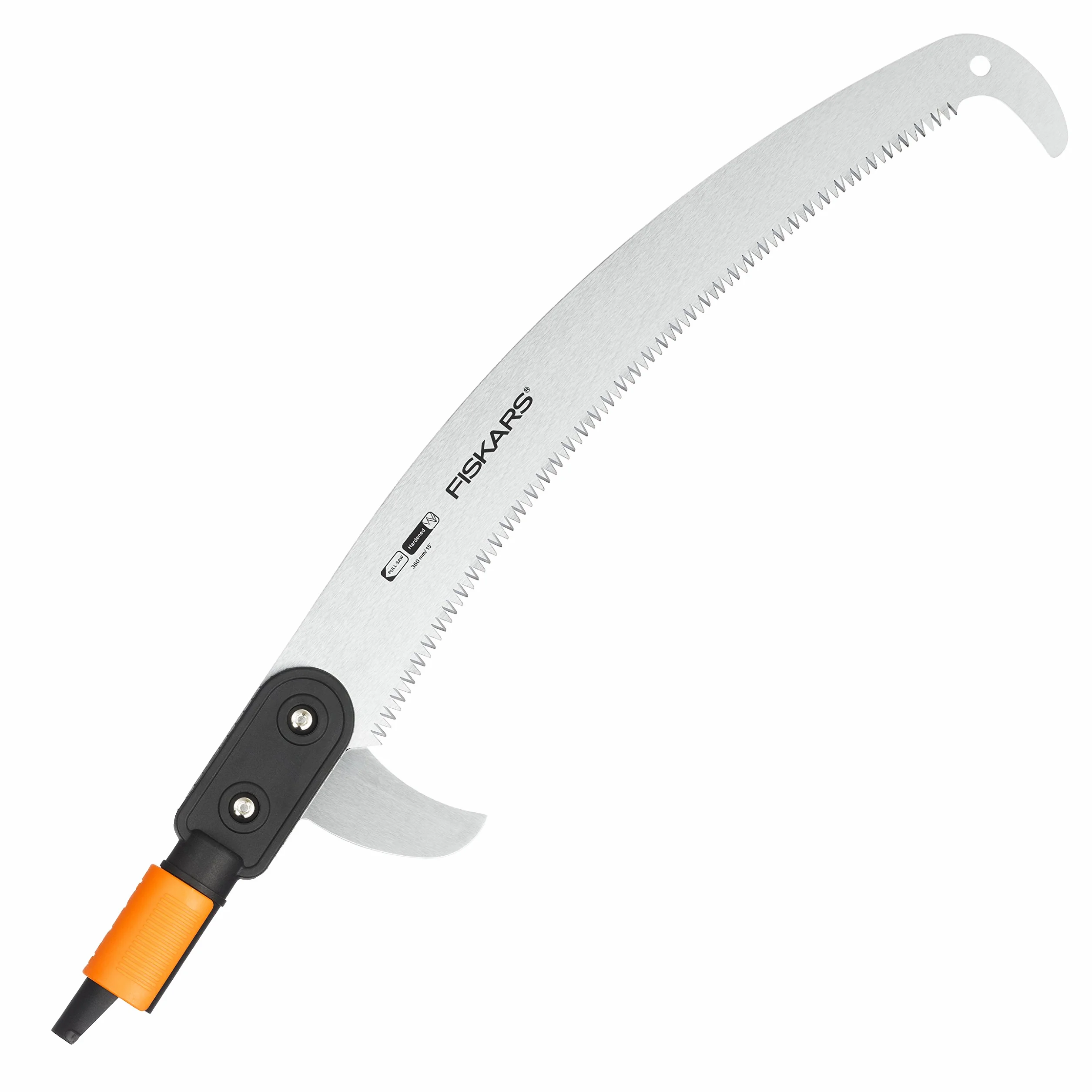 Fiskars Piła do pracy w trudno dostępnych miejscach, Głowica, Długość: 55 cm, Ostrze ze stali hartowanej, Czarno-pomarańczowy, QuikFit, 1000691