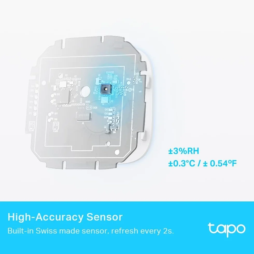 TP-Link Tapo T315 | Inteligentny czujnik temperatury i wilgotności z wyświetlaczem | Ekran e-ink | Powiadomienia | Historia danych w aplikacji Tapo