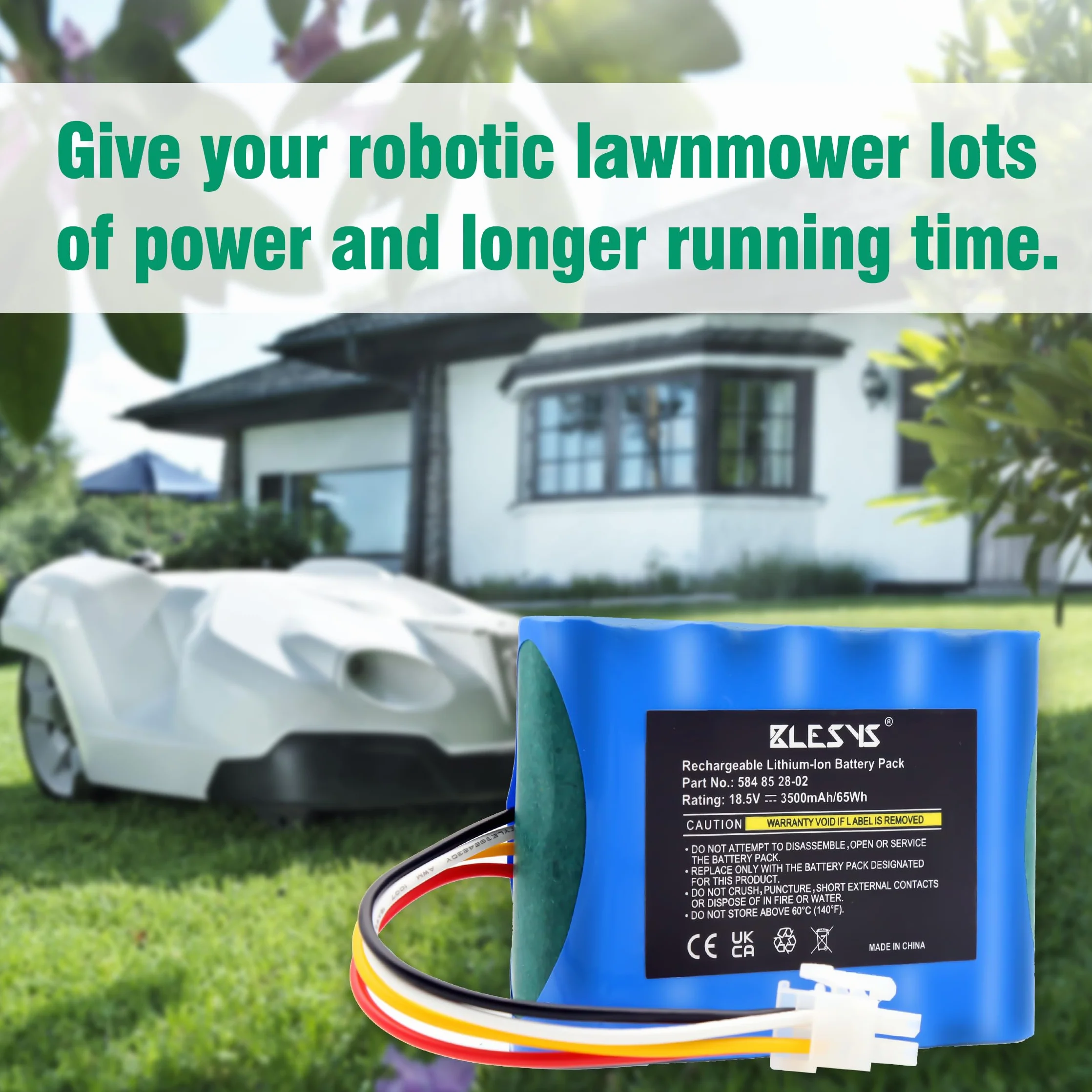 Akumulator zamienny 18,5 V 3500 mAh do robota koszącego Gardena Sileno City 250 500 Husqvarna 589 58 62-01
