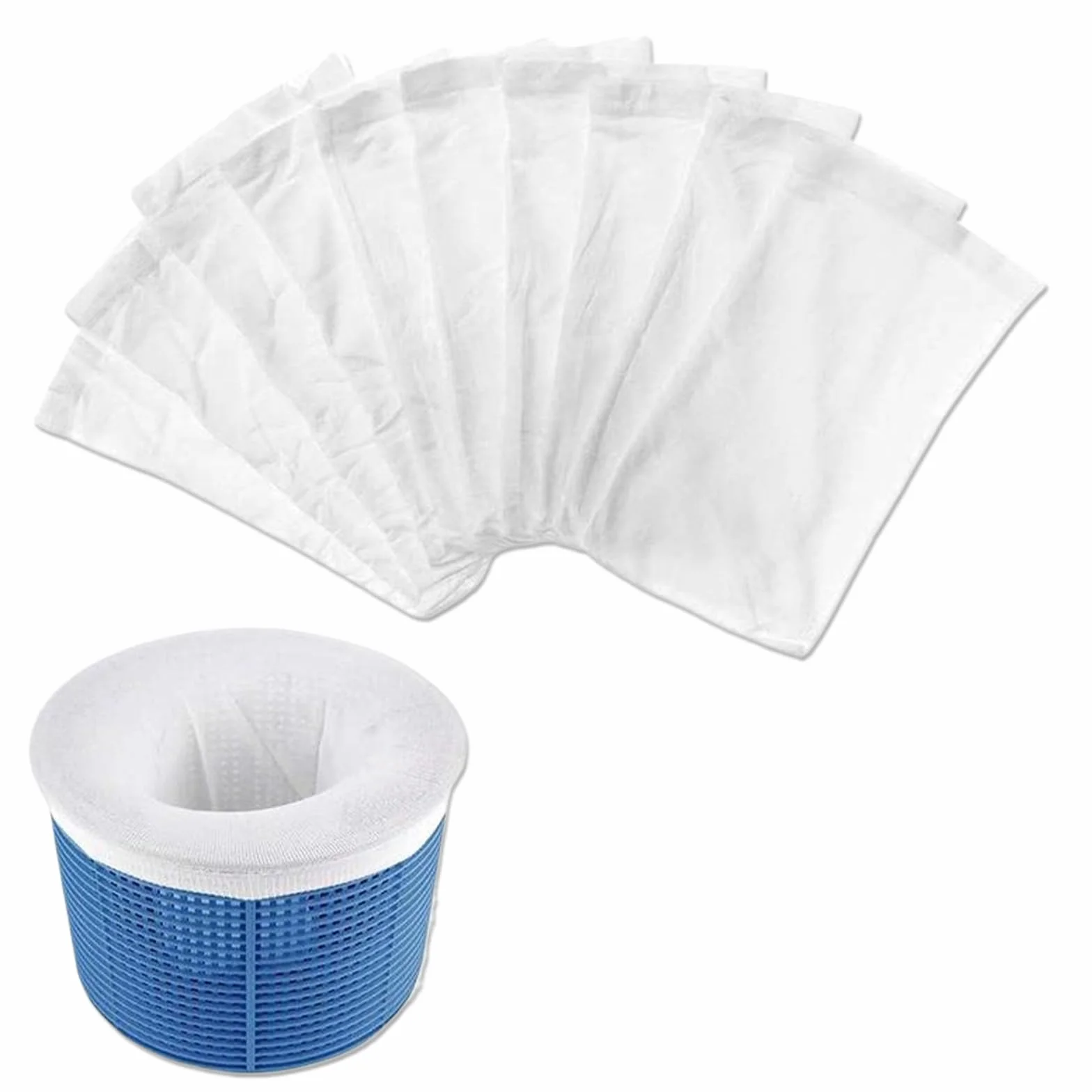 MAEXUS 10 sztuk skarpet do skimmera, siatki, do skimmera, filtrów, koszy, drobne filtrowanie, skimmery, skarpety, filtr wstępny, wielokrotnego użytku, do czyszczenia brudu i liści basenu
