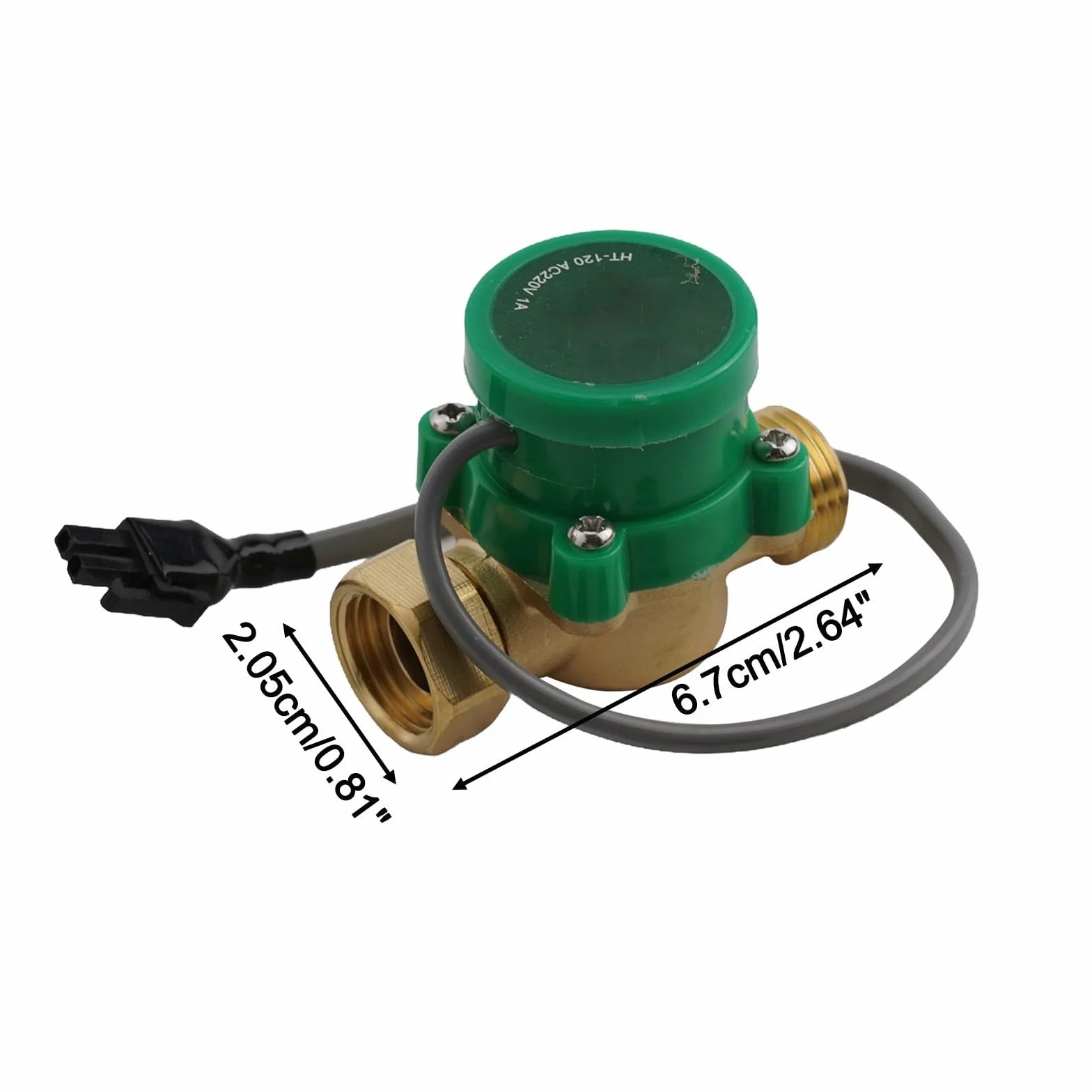 Honseadek G1/2 pompa obiegowa ciepłej i zimnej wody, elektroniczna pompa wspomagająca, mosiądz, mieszkalna/dekoracyjna, 6,7 cm, zielona