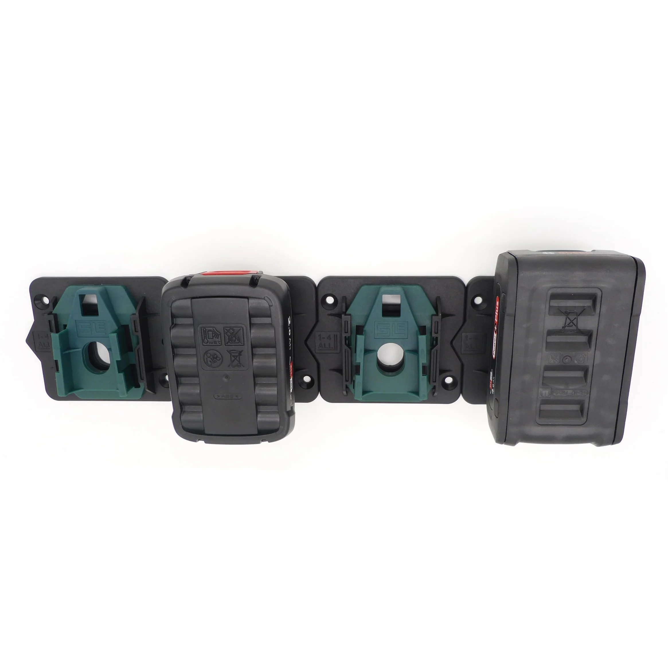 SLE profesjonalny uchwyt na akumulator do Bosch 18 V POWER FOR ALL PBA Home & Garden akumulator uchwyt ścienny uchwyt ścienny zielony