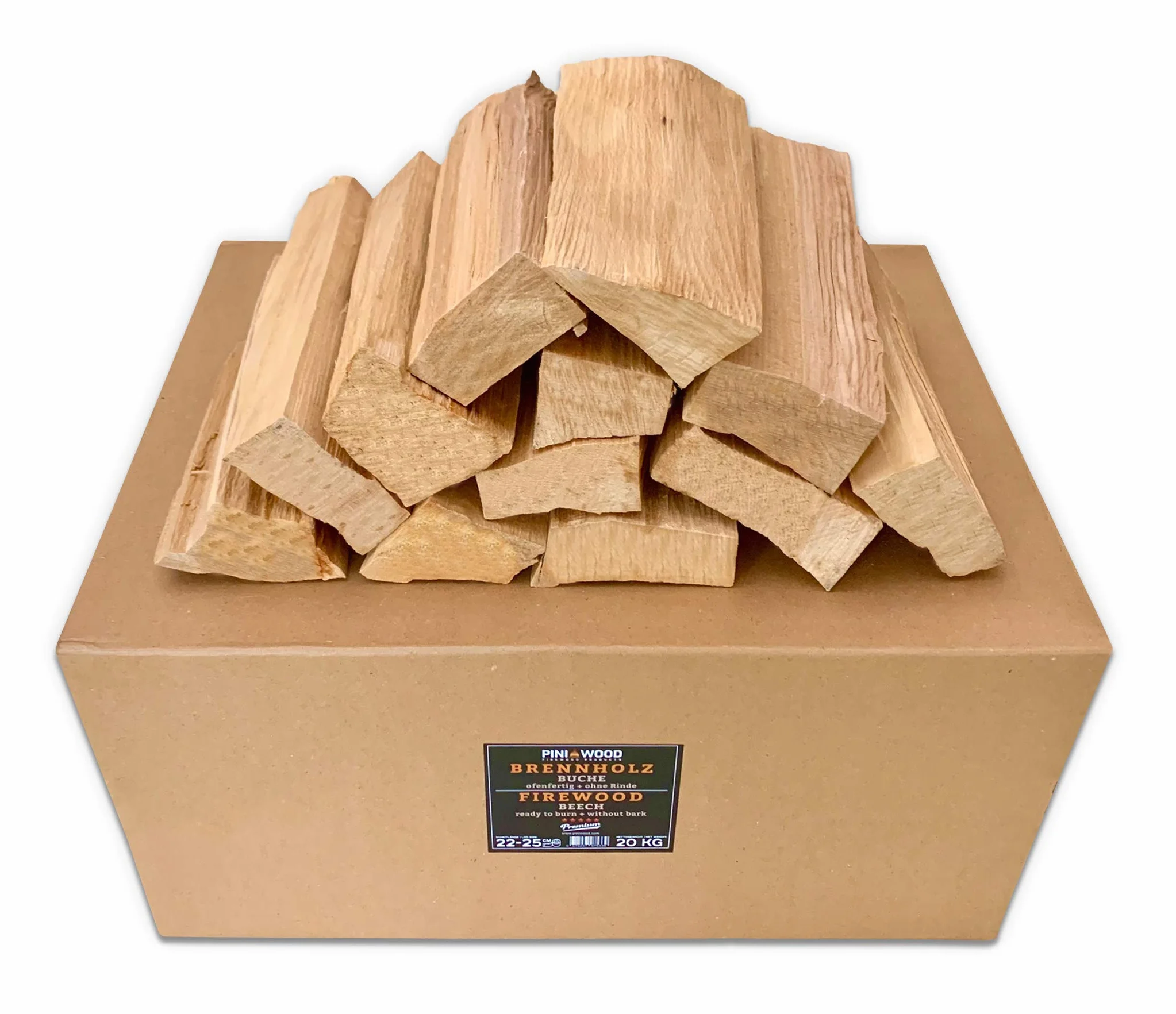 PINI drewno do grillowania buk 20 kg 25 cm do pieca pizzy grilla wędzarni