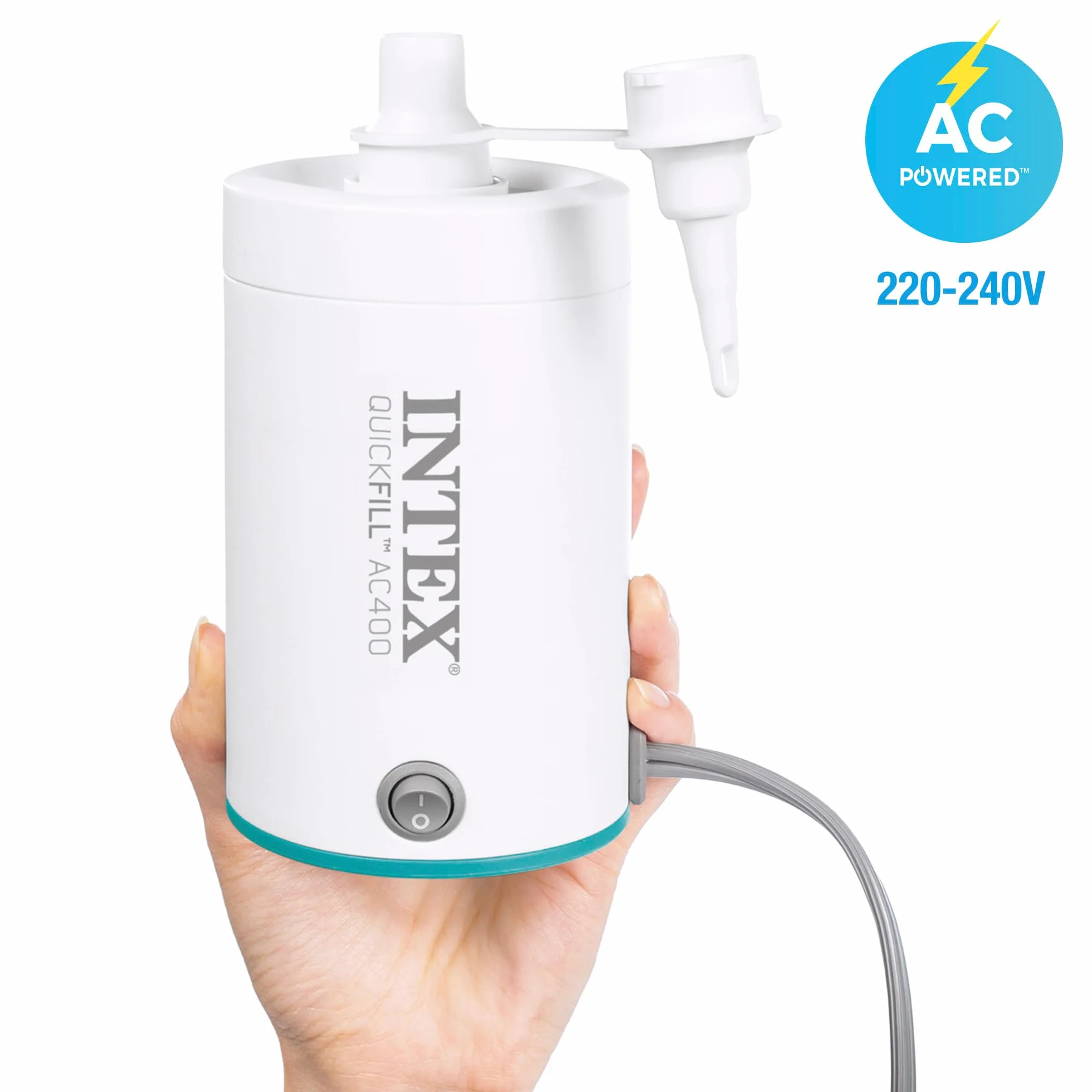 Intex 66646 QuickFill AC400 pompa elektryczna do pompowania i opróżniania, tworzywa sztucznego, biała