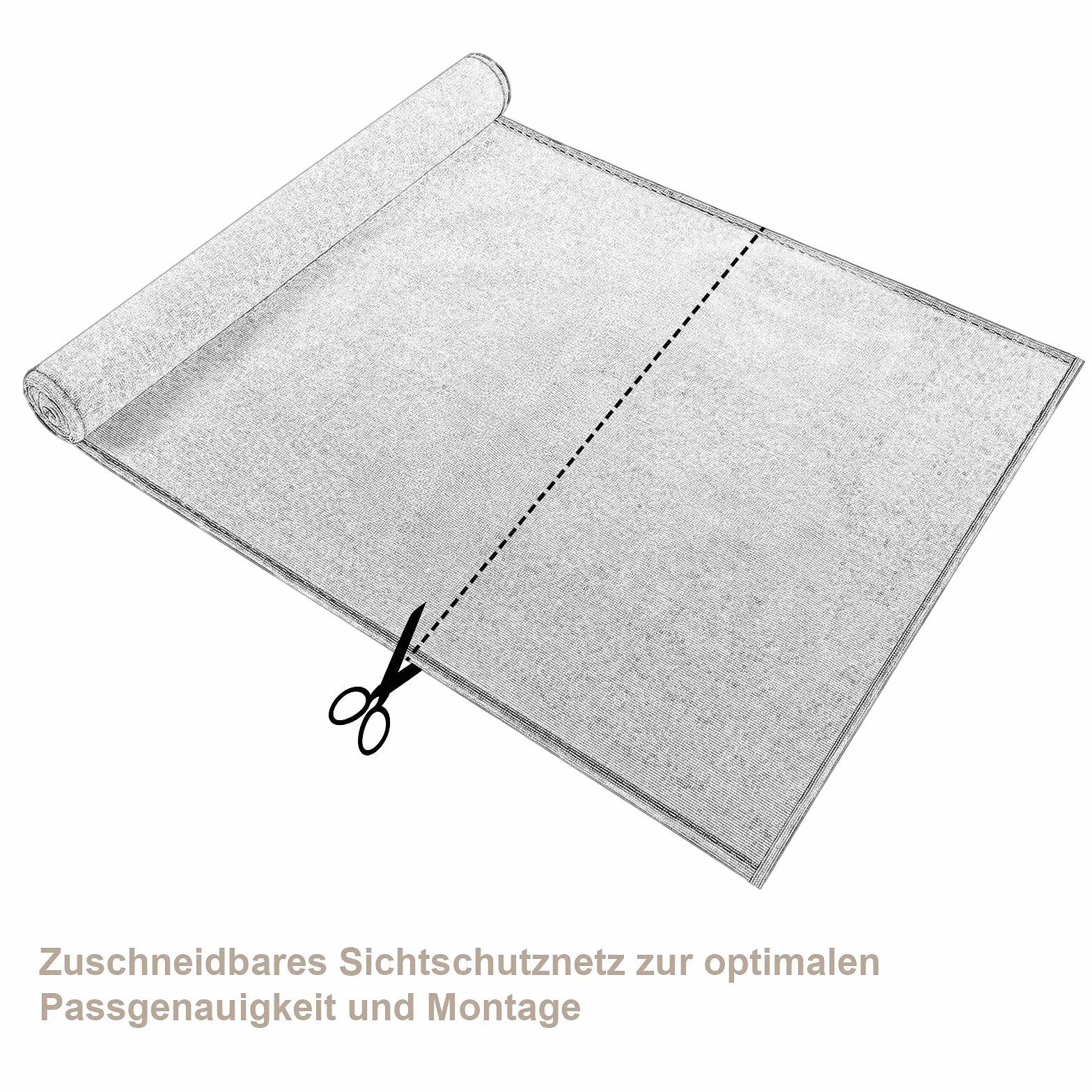 WOLTU Siatka zacieniająca 1,5 x 6 m, osłona ogrodzenia ogrodowego 180 g/m² HDPE, z oczkami i opaskami, odporna na warunki atmosferyczne, do użytku na zewnątrz, na balkon i ogród, antracyt