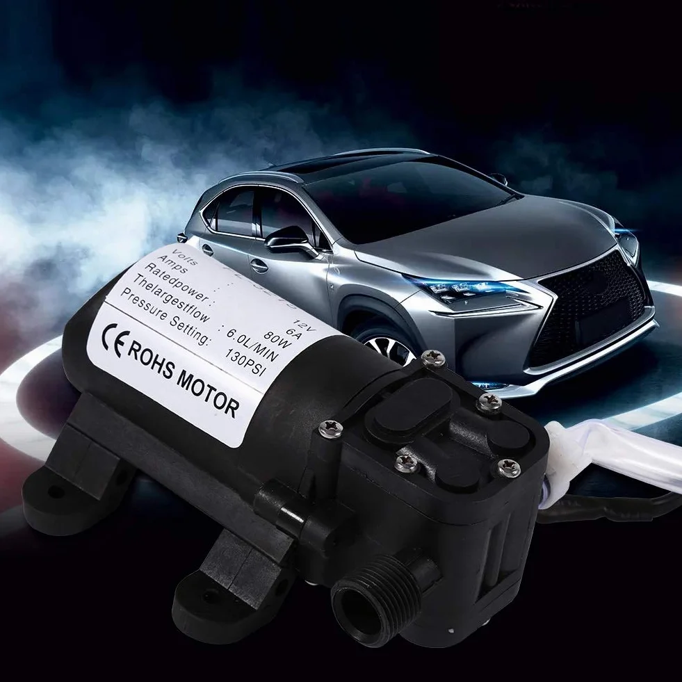 Przenośna myjka ciśnieniowa 12V 80W 130 PSI zestaw do mycia auta