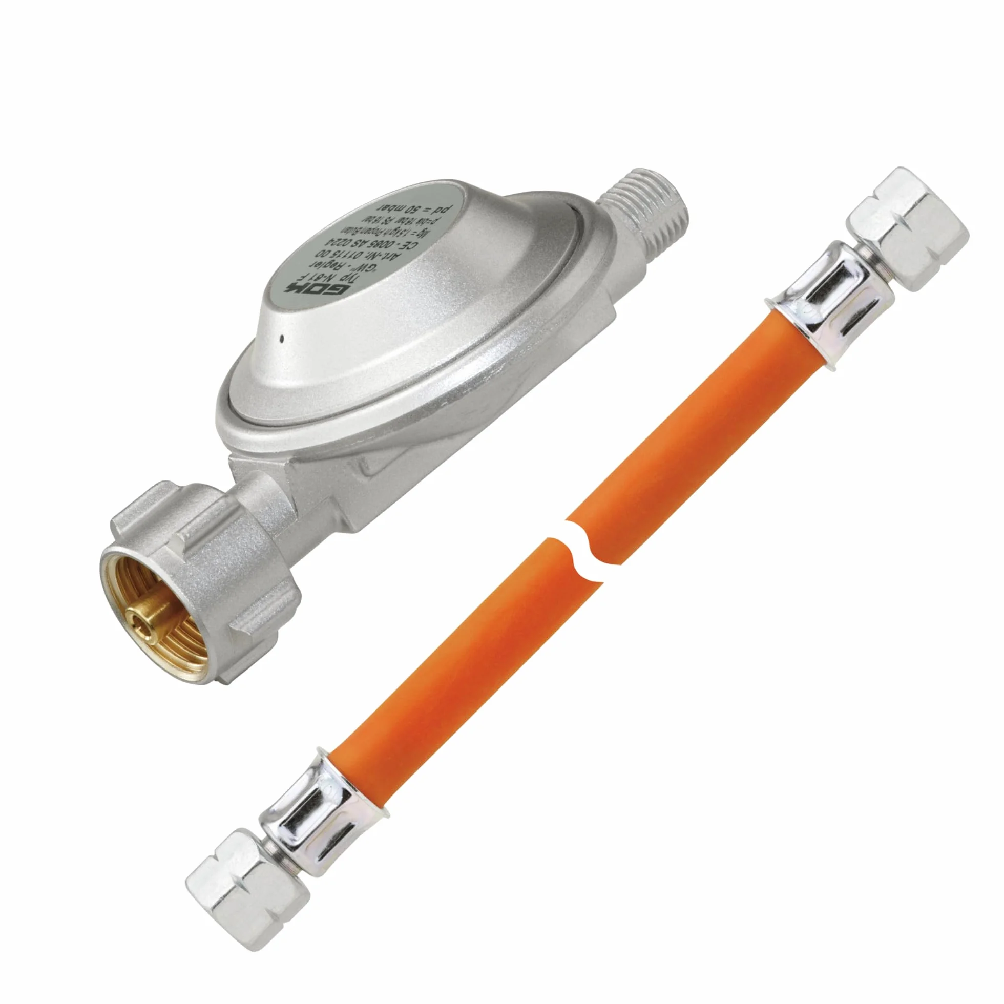 Zestaw regulatorów węża 50 mbar 150 cm