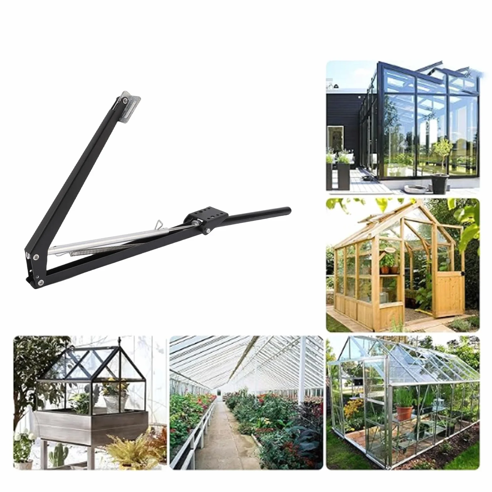 Otwieracz do Otworów Wentylacyjnych w Szklarni, Automatyczny, Aluminiowa Stal Nierdzewna, Maksymalny Otwór 18 Cali