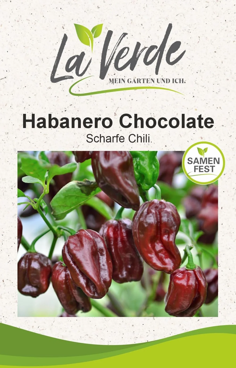 La Verde MEIN GARTEN UND ICH Habanero nasiona papryki czekoladowej bardzo ostre chili