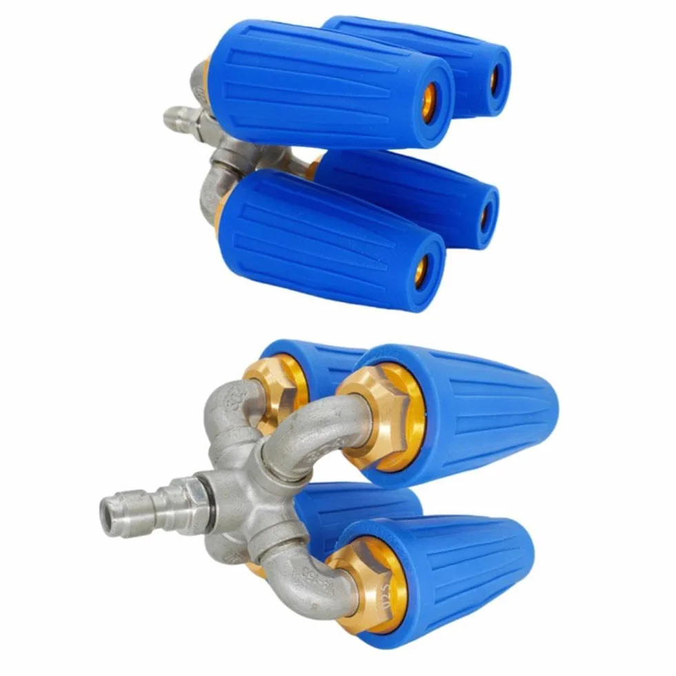 Dysza turbo 4 w 1 do myjki ciśnieniowej, końcówka natryskowa Quad Turbo z szybkozłączką 1/4" 360°