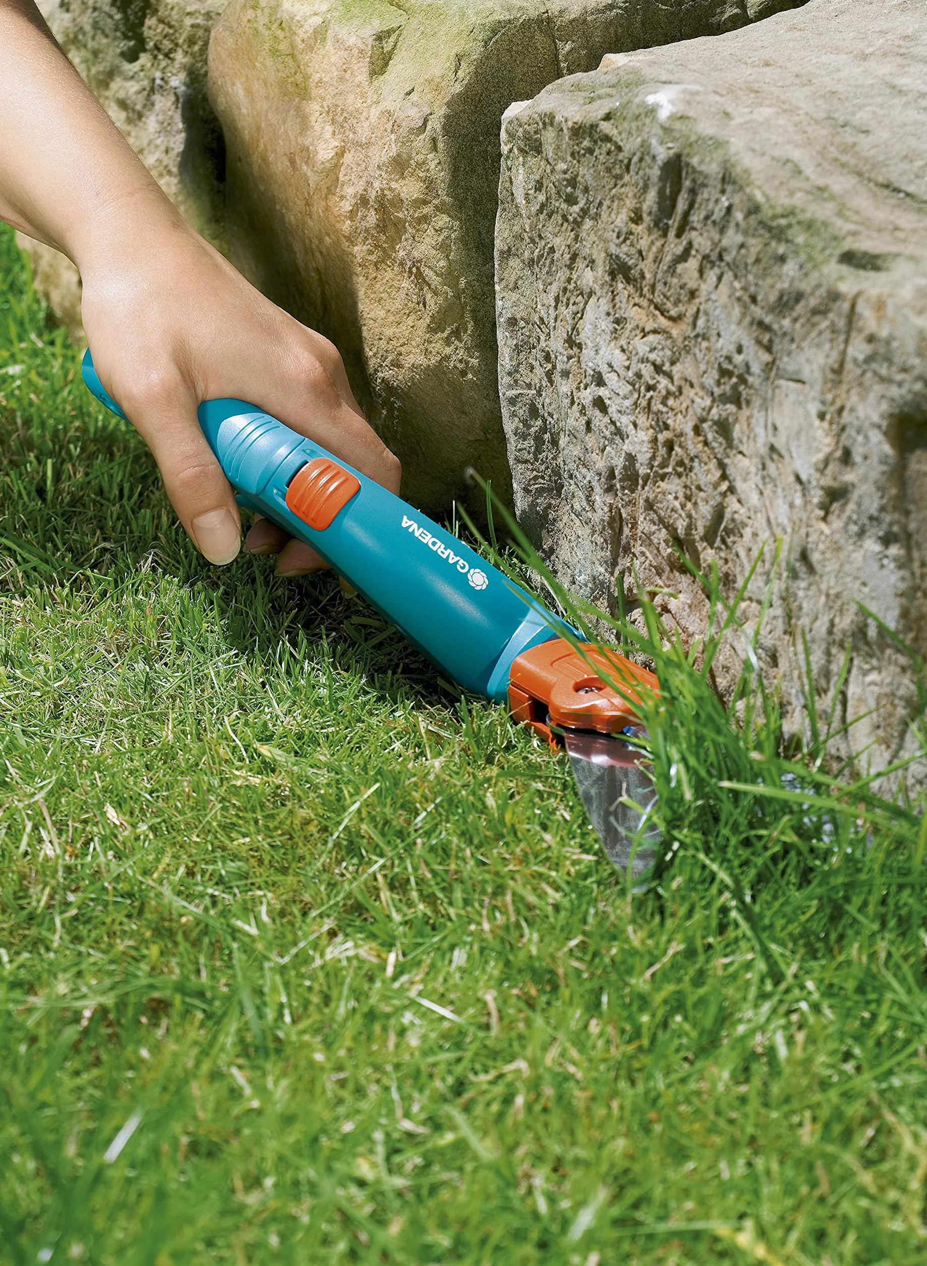Gardena Classic nożyce do trawy, obracane: nożyce mechaniczne do brzegów trawnika, z ostrzem o szlifie prostym, obracanym o 360°, ergonomiczny uchwyt, dla osób lewo- i praworęcznych (8731-30)