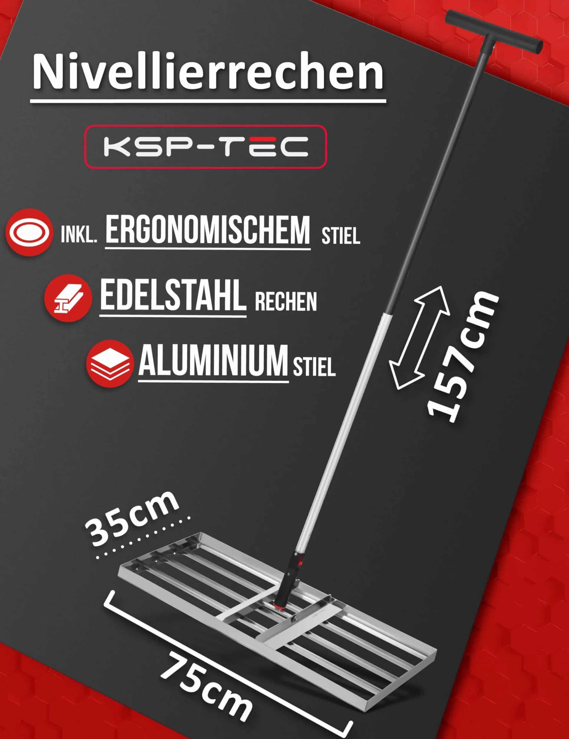 KSP-Tec - Grabie poziomujące trawnik