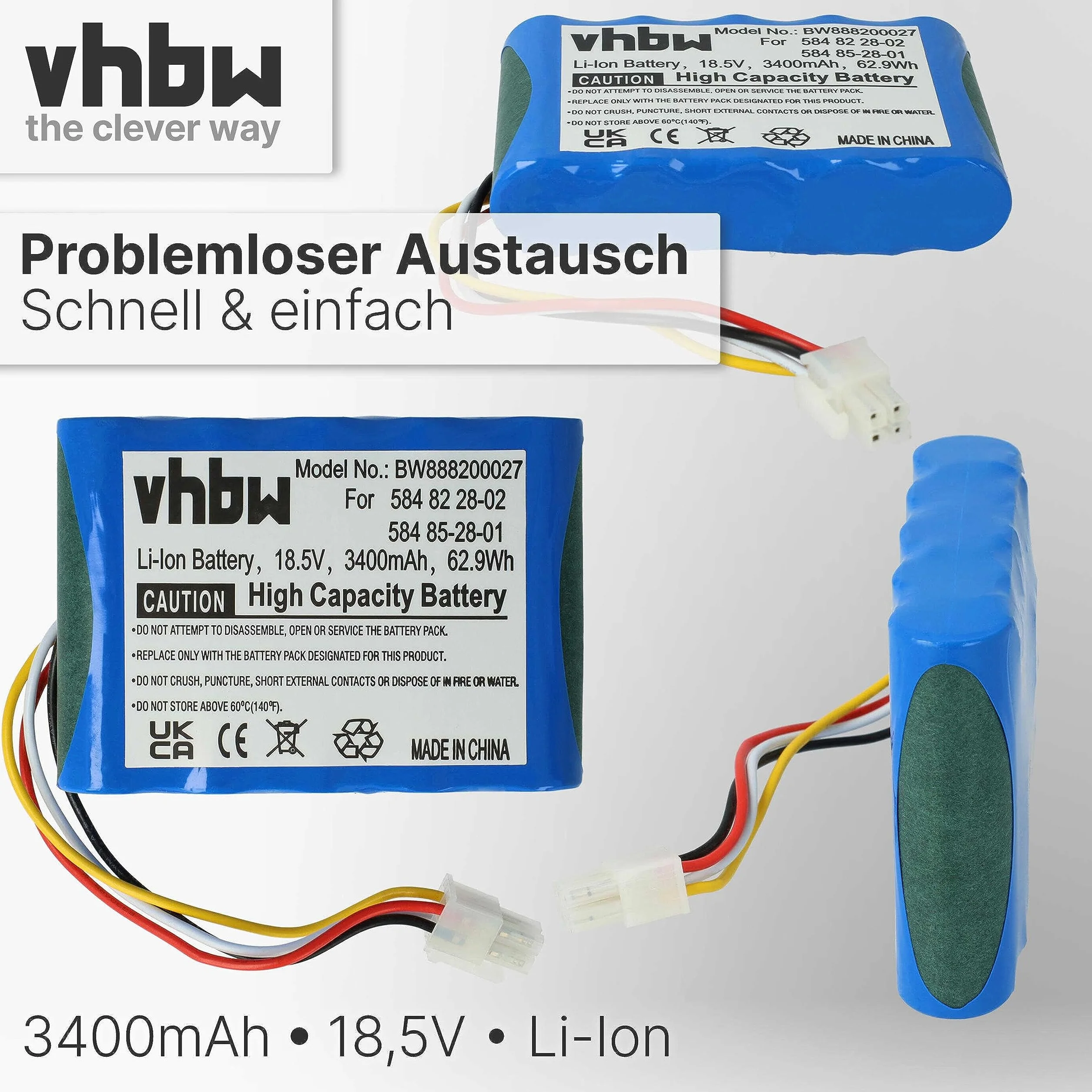 vhbw Li-ION Bateria 3400mAh 18,5V do kosiarki Husqvarna Automower 310 2015-2017