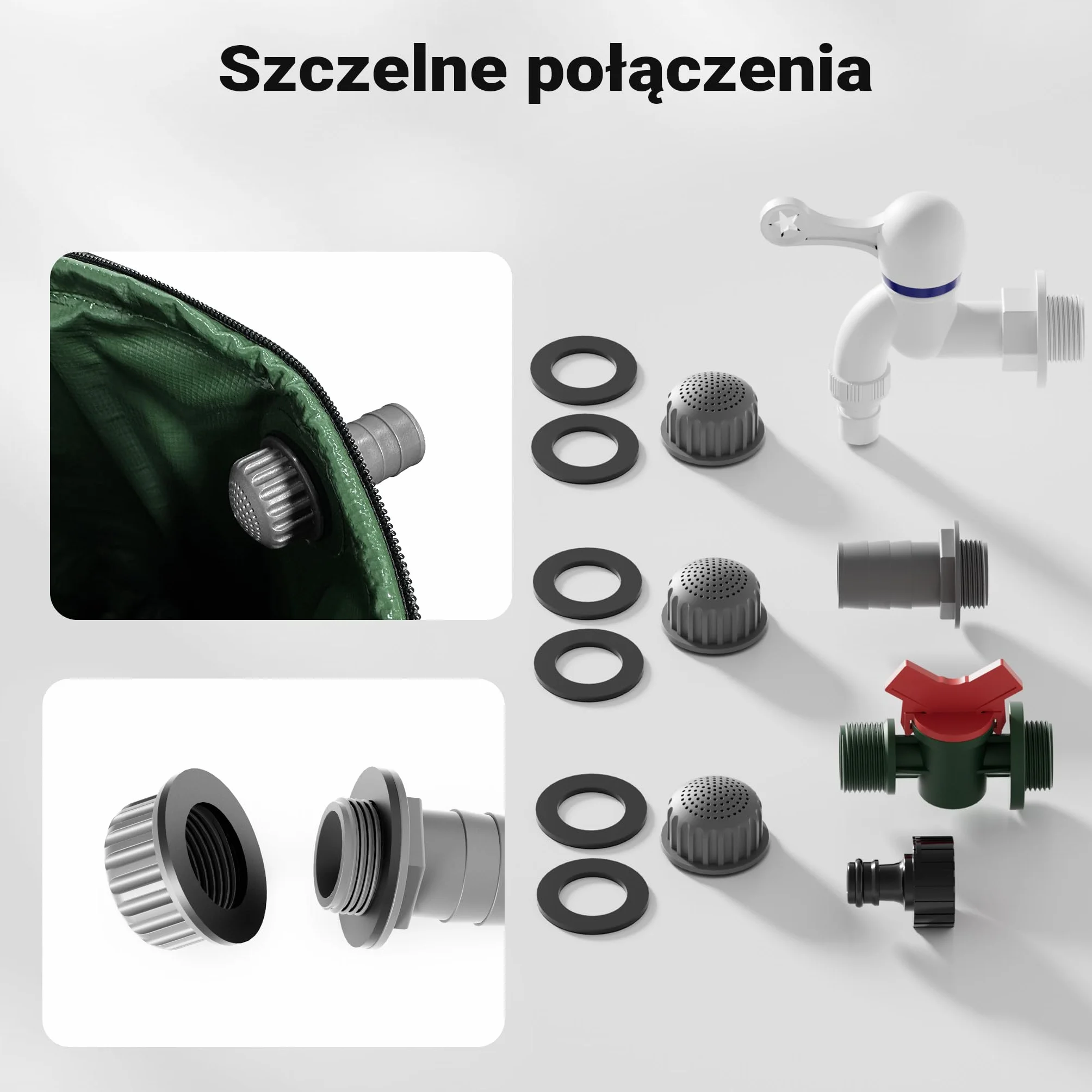 Wiltec Zbiornik na deszczówkę o pojemności 250 l, średnicy 60 cm i wysokości 88 cm, z pokrywką i kranem, beczka składana z tkaniny PVC 1000D na wodę