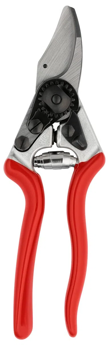 FELCO 16 Sekator kowadełkowy bypass dla leworęcznych, średnia dłoń, ostrze 42 mm ze stali hartowanej, aluminiowe kute uchwyty, precyzyjne cięcie do 20 mm, ergonomia szwajcarska