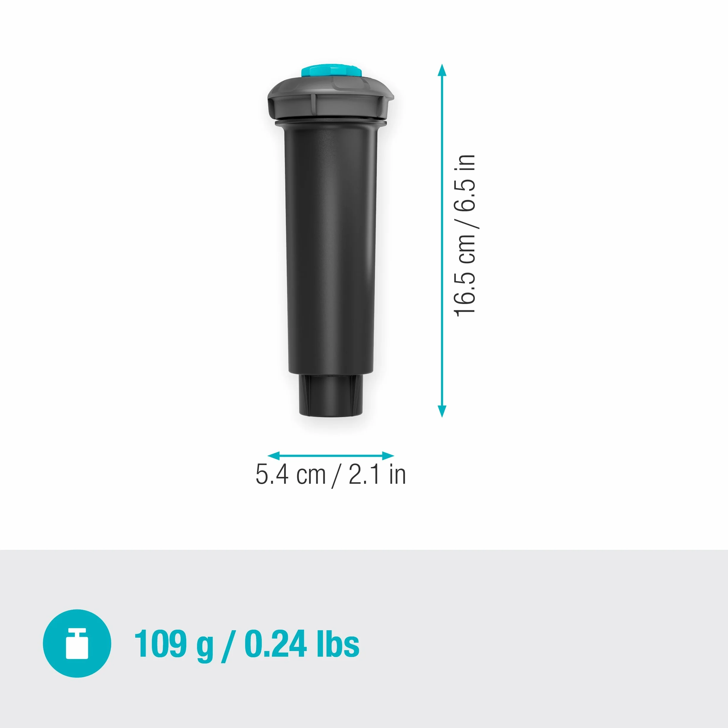 Gardena system tryskaczowy, wpuszczana deszczownica SD80: System nawadniania Pop Up do małych powierzchni trawników do 80 m², zasięg 3-5 m, z dyszą rozp., gwint wewn. 1/2 cala (8243-20)