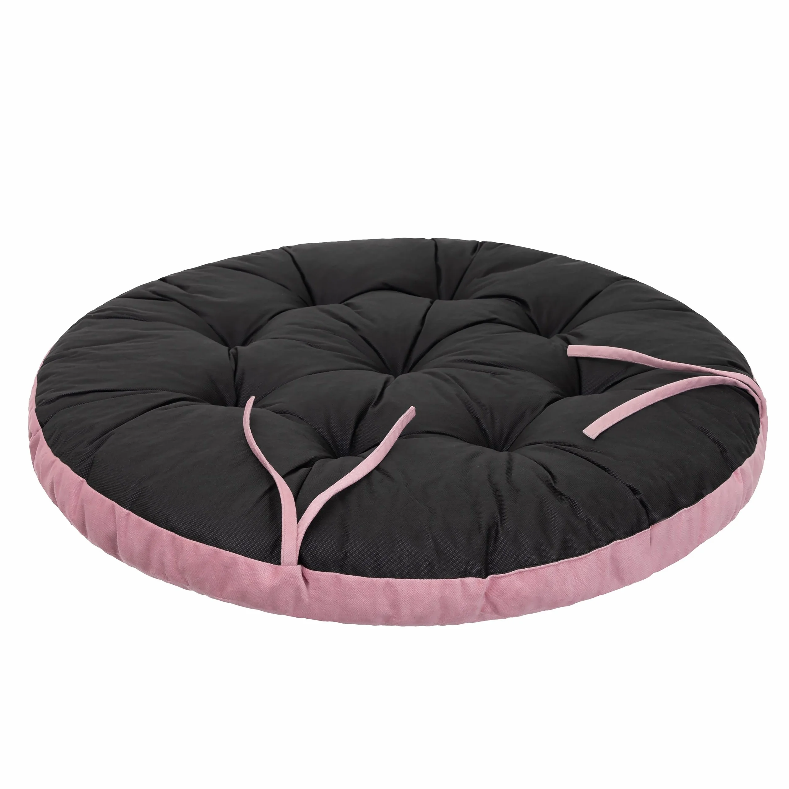 PillowPrim Aksamitna poduszka na fotel wiszący, fotel huśtawkowy, zmywalny, okrągły, różowy, 92 cm