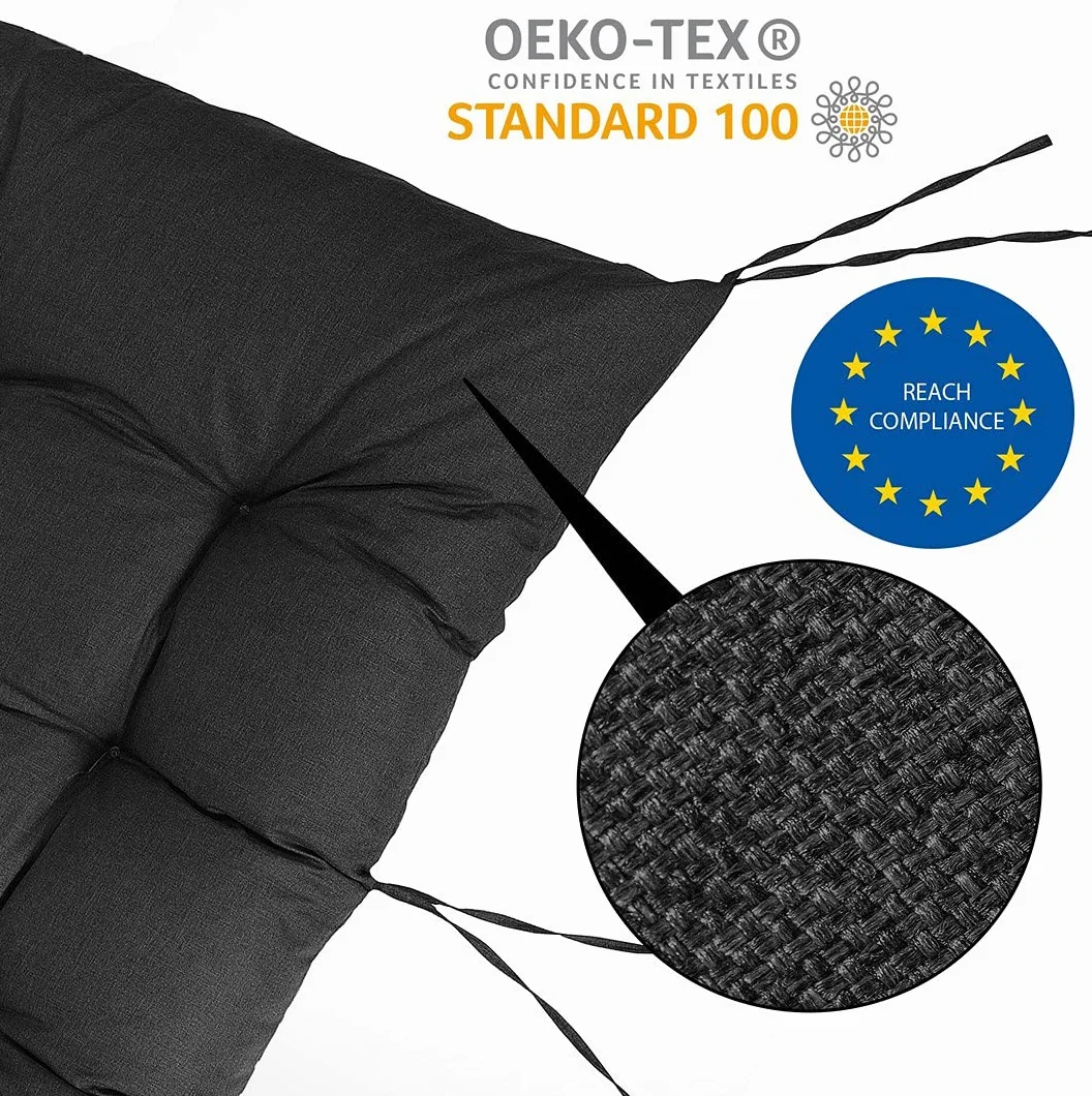 Poduszki na euro palety, poduszki na sofę z palet, siedzisko, oparcie lub zestaw, pikowane (Oparcie 120x40, Ciemny Szary)