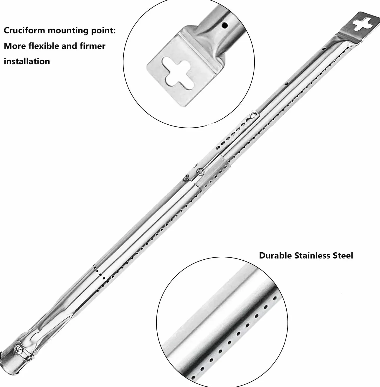 Denmay regulowana rura palnika gazowego 4 sztuki 35,5-48,3 cm