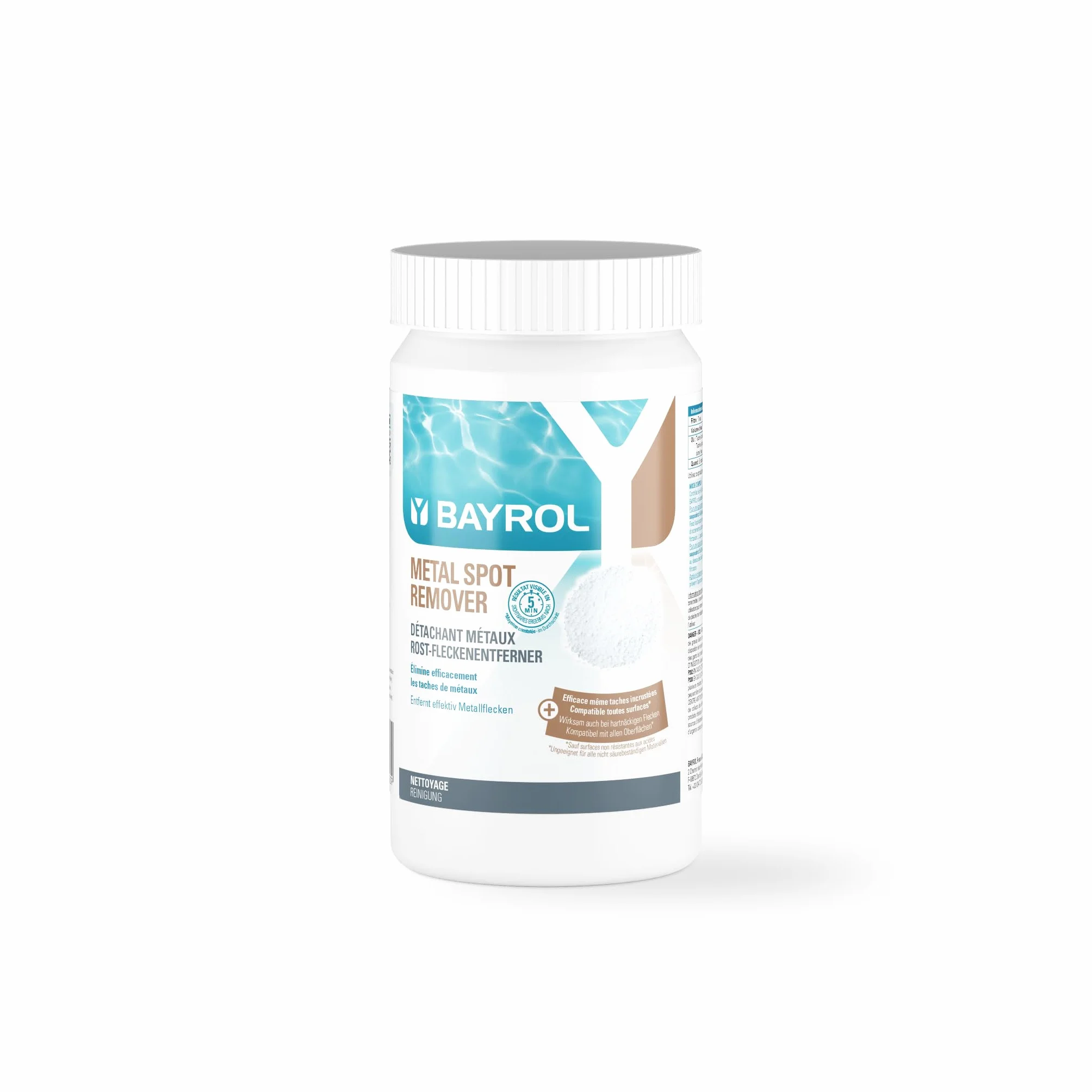 BAYROL Metal Spot Remover 0,8 kg – skuteczny proszek do usuwania plam rdzy w basenie – środek do czyszczenia basenu