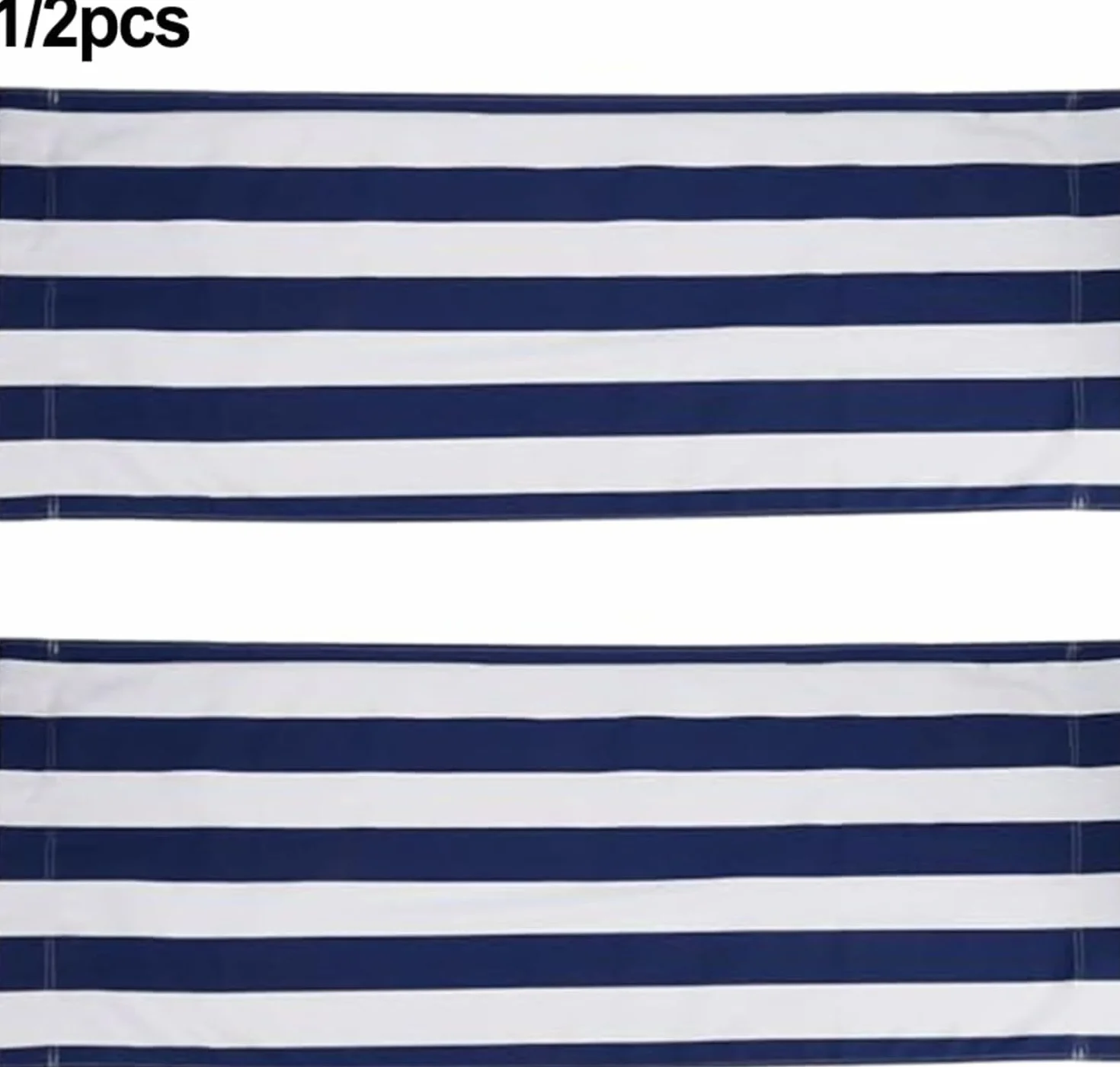 120 x 44 cm, 1/2 szt., wymienne płótno, niebieskie i białe paski, krzesło plażowe, leżak, leżak, leżak, do opalania, ogrodu, na dziedziniec, 2 szt