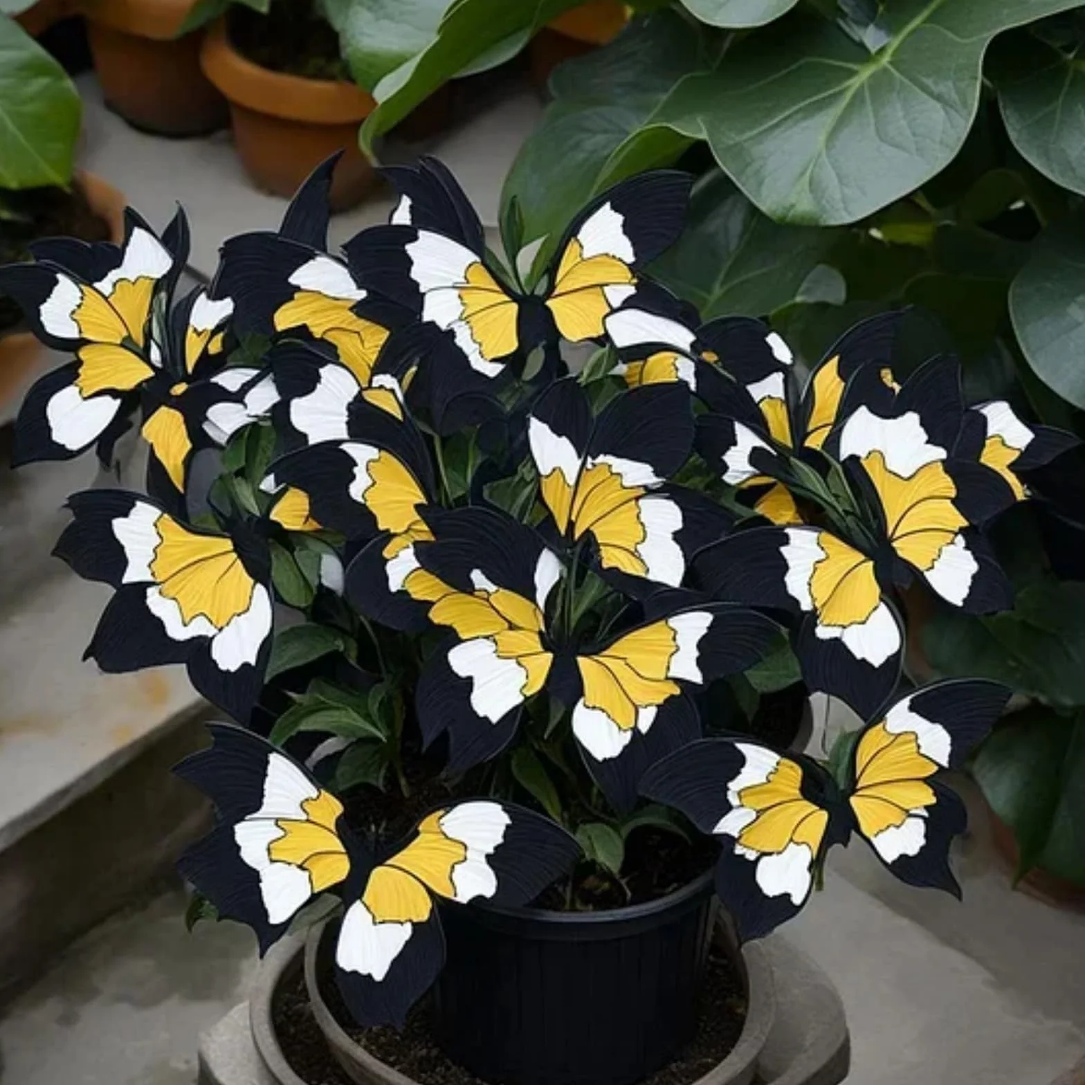 Funkie 'Moonlight Butterfly' – dostępne luzem lub nago od korzeni – mrozoodporna bylina – dekoracja ogrodowa – 4 Hostas-B