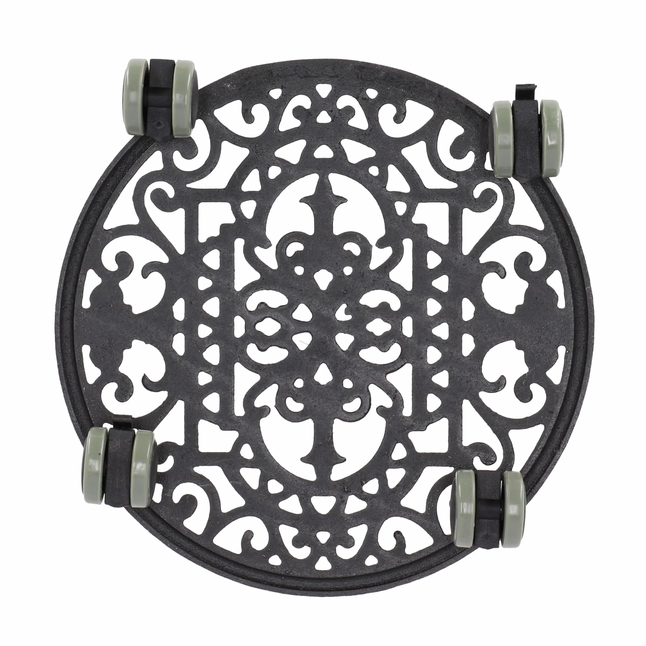 Esschert TG21 design, antyczny wózek na rośliny, okrągły, średnica: 28 cm, 29,1 x 29,1 x 4,8 cm