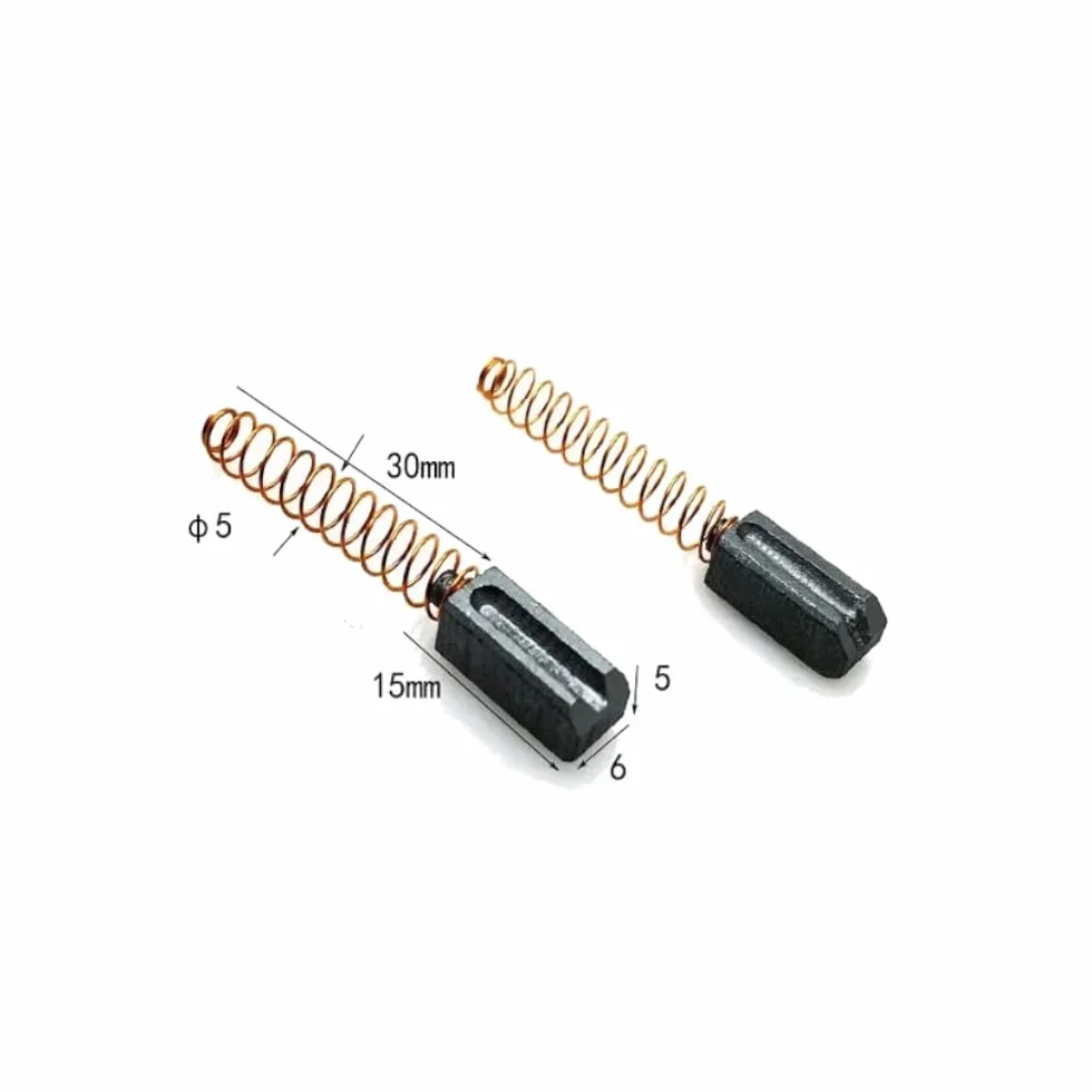 2 x szczotki węglowe do silników węglowych 5 x 6 x 15 mm, kompatybilne z Leister Triac S, Igniter BM4, Hot Jet S, zamiennik 100.645 / urządzenie do gorącego powietrza, dmuchawy zapłonowej