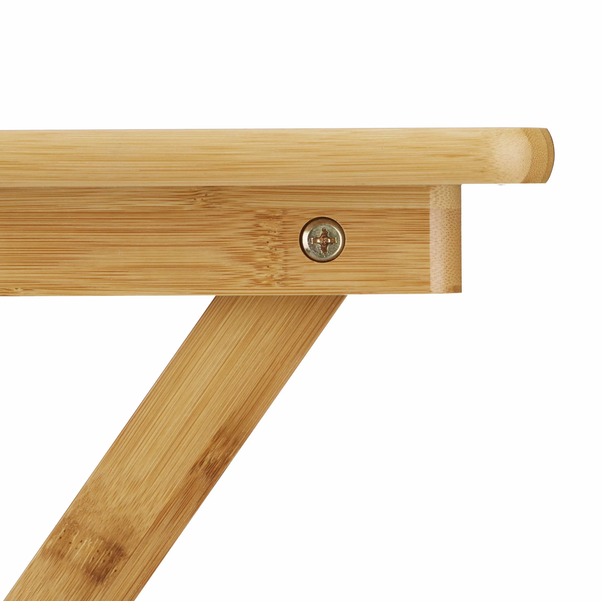 Składany stolik pomocniczy Relaxdays, bambus, mały prostokątny, wys. x szer. x gł.: ok. 52 x 40 x 31 cm, naturalny