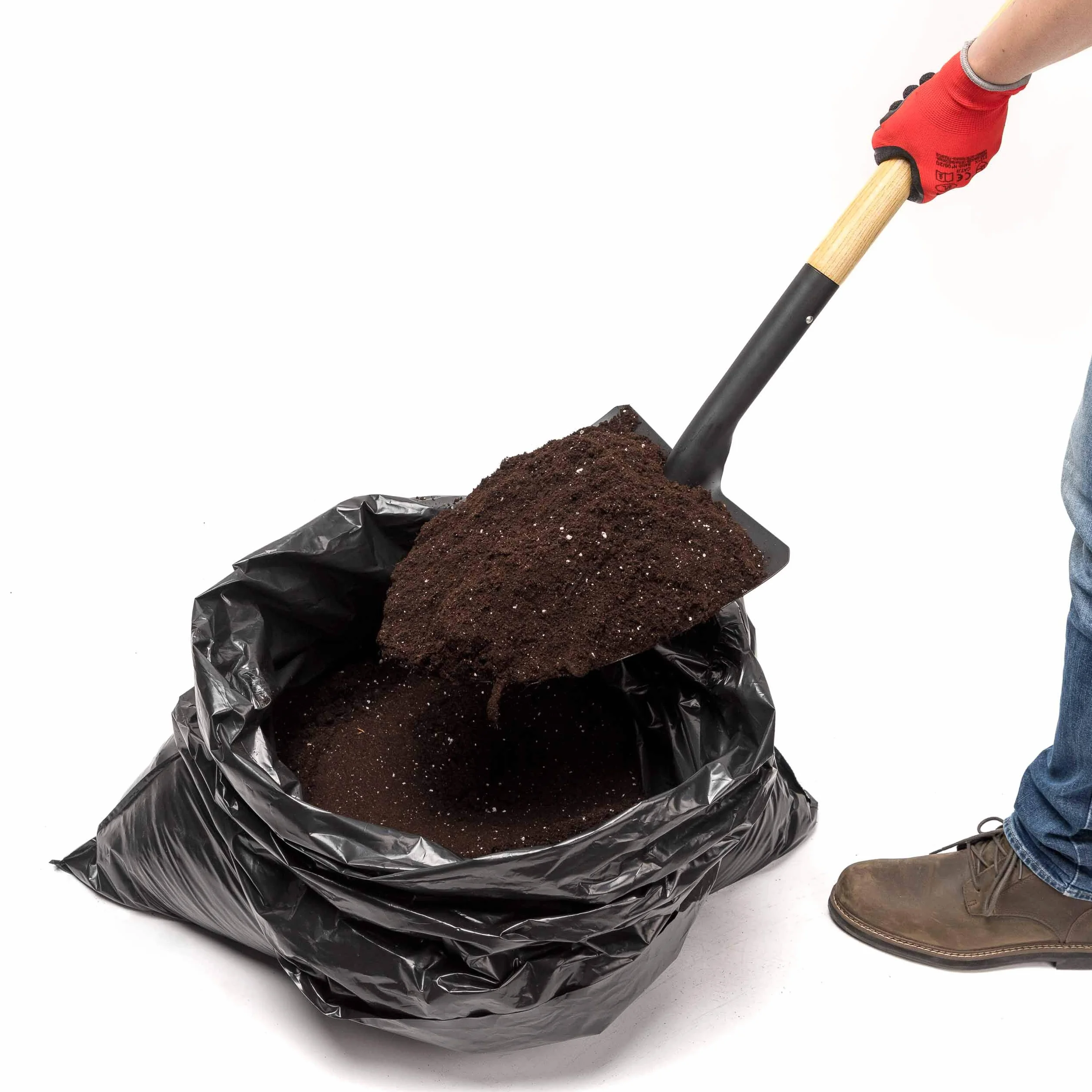 Relevo Duże, wytrzymałe czarne worki, wytrzymałe worki na śmieci do 100 kg, 100% z recyklingu, ekologiczne i wodoodporne worki na gruz, pojemność 150 l