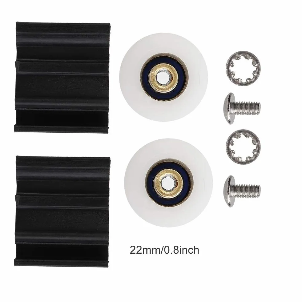 Antypoślizgowe koło do drzwi szklarni 22 mm zestaw zamienny