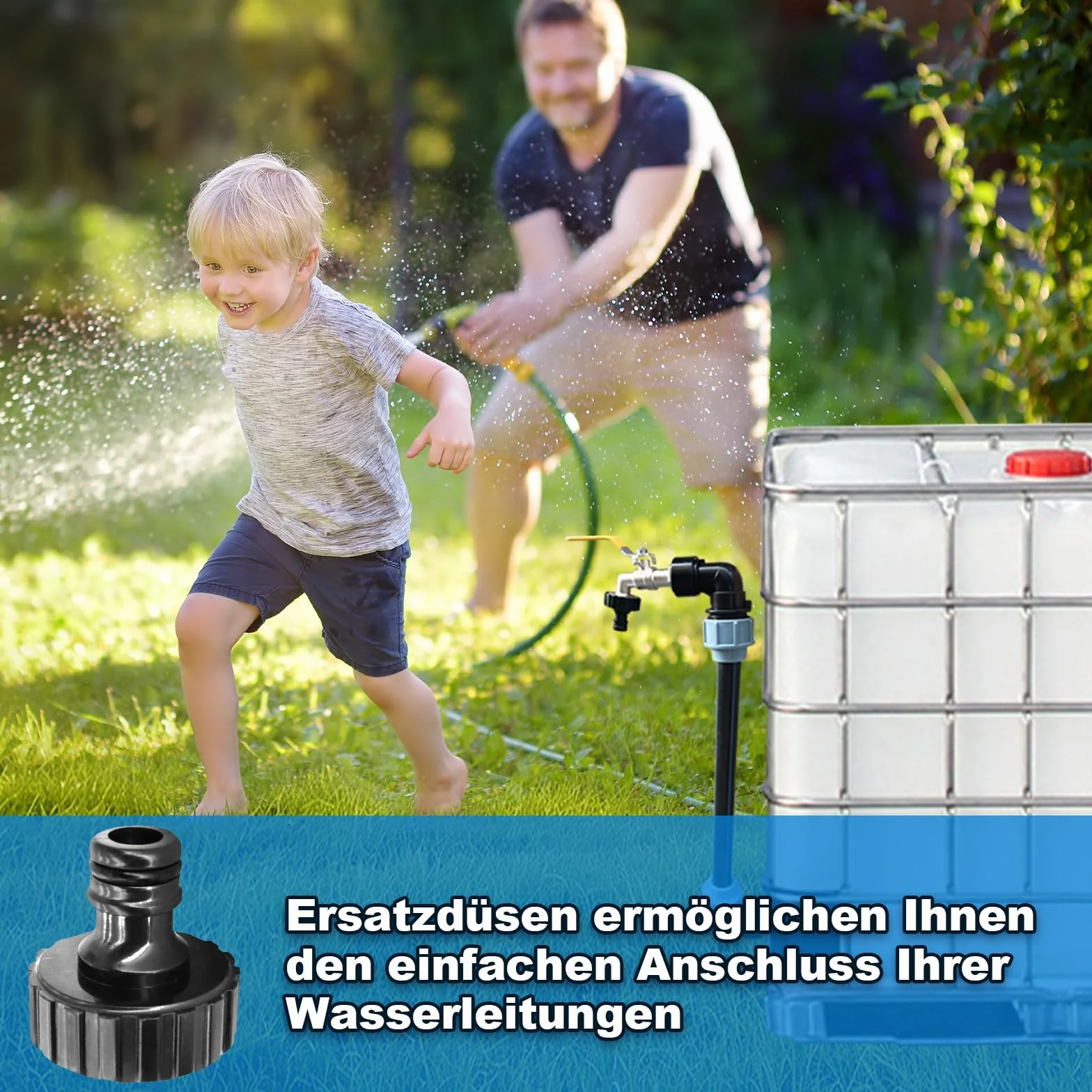 IBC kran spustowy łabędzia szyja 3/4", S60x6 zawór wodny zawór odcinający do wygodnego napełniania konewki, adapter IBC, akcesoria zbiornika IBC 3/4 cala do zbiornika na wodę deszczową, beczki na wodę
