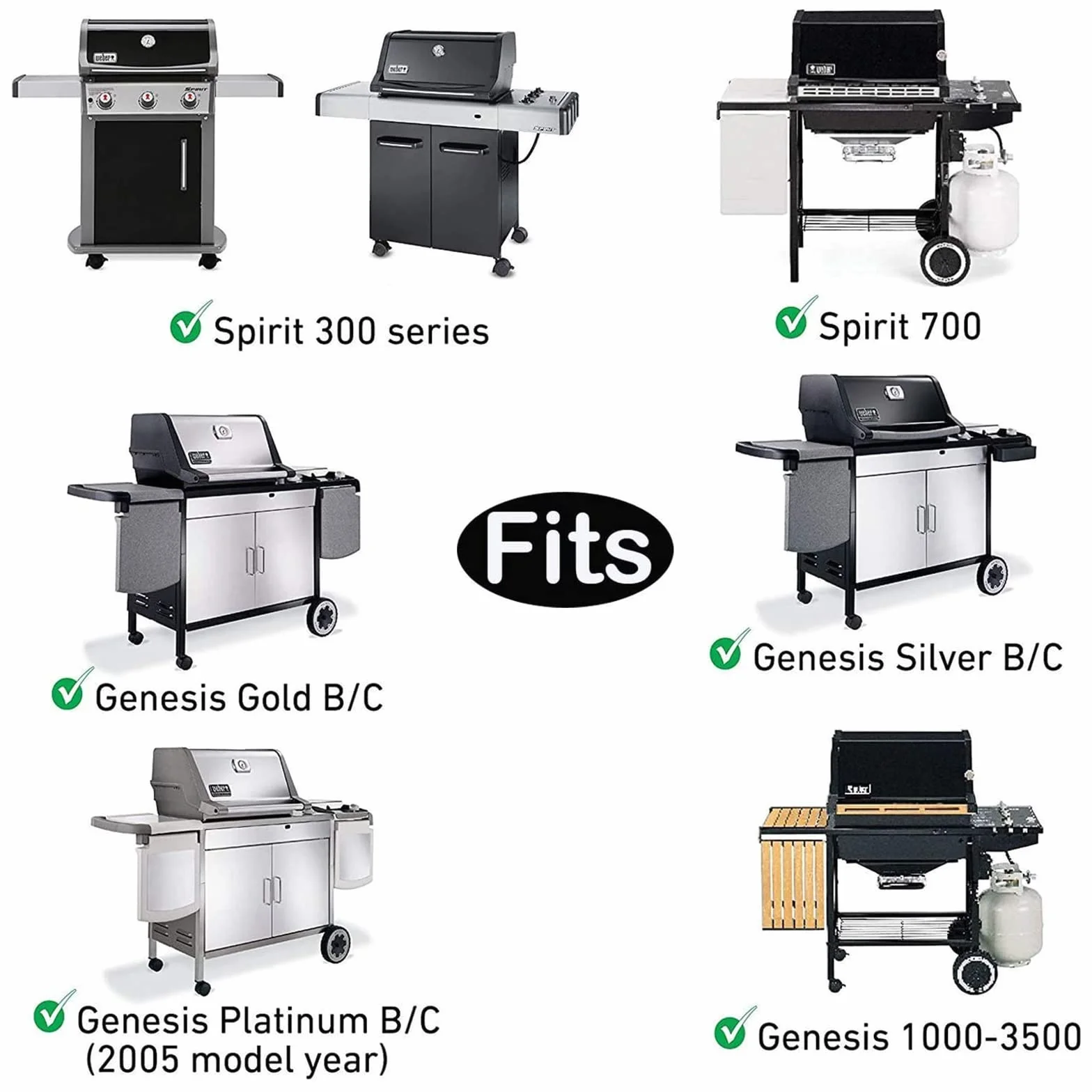 GFTIME Stojak grzewczy 63,5 cm 7641 Części zamienne do Weber Spirit E310 E320 E330 S310S S320 S330 SP-330 (z przednimi pokrętłami sterującymi), stojak na ruszt grzewczy ze stali nierdzewnej