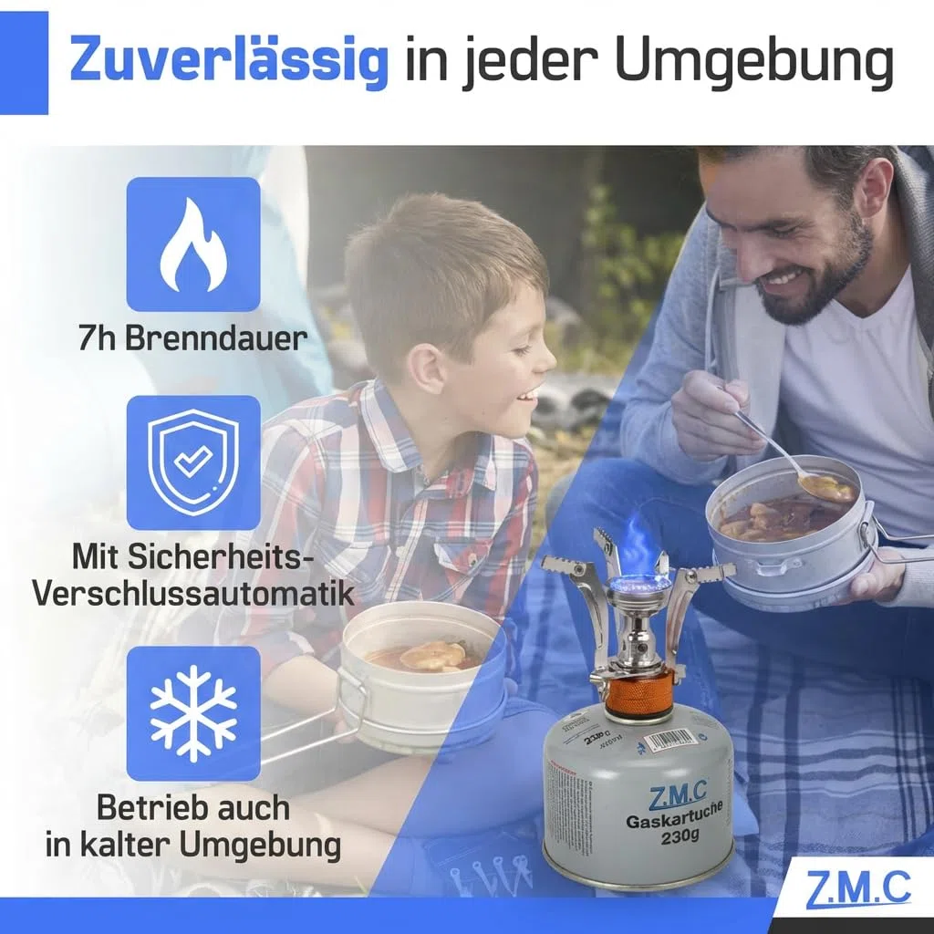Z.M.C Kartridże gazowe 230 g/485 ml z zaworem śrubowym (2 x kartusze gazowe 230 g)