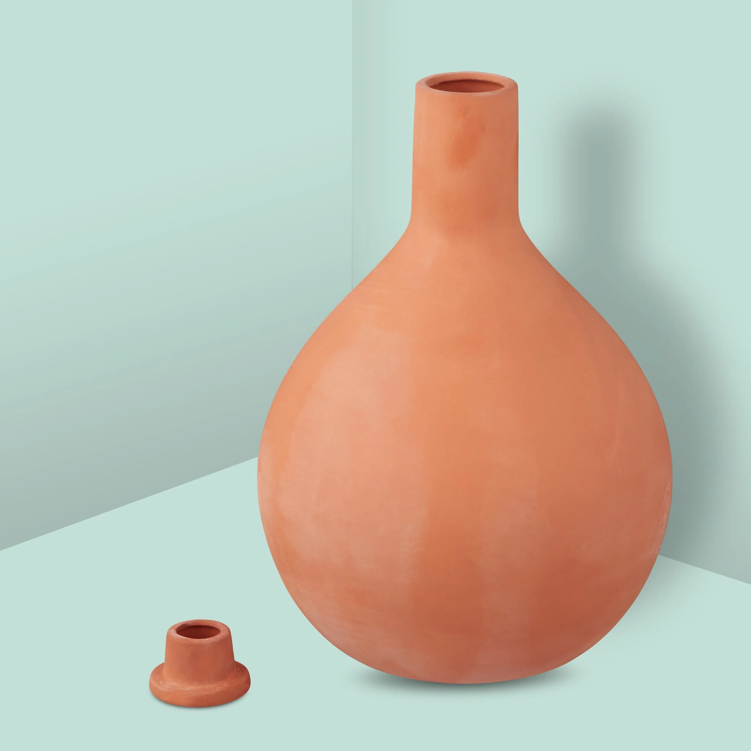 Relaxdays Olla, 3,5 l, glina, nawadnianie blisko korzeni, podwyższona grządka i szklarnia, mniejsze straty wody, gliniane naczynie, terakota