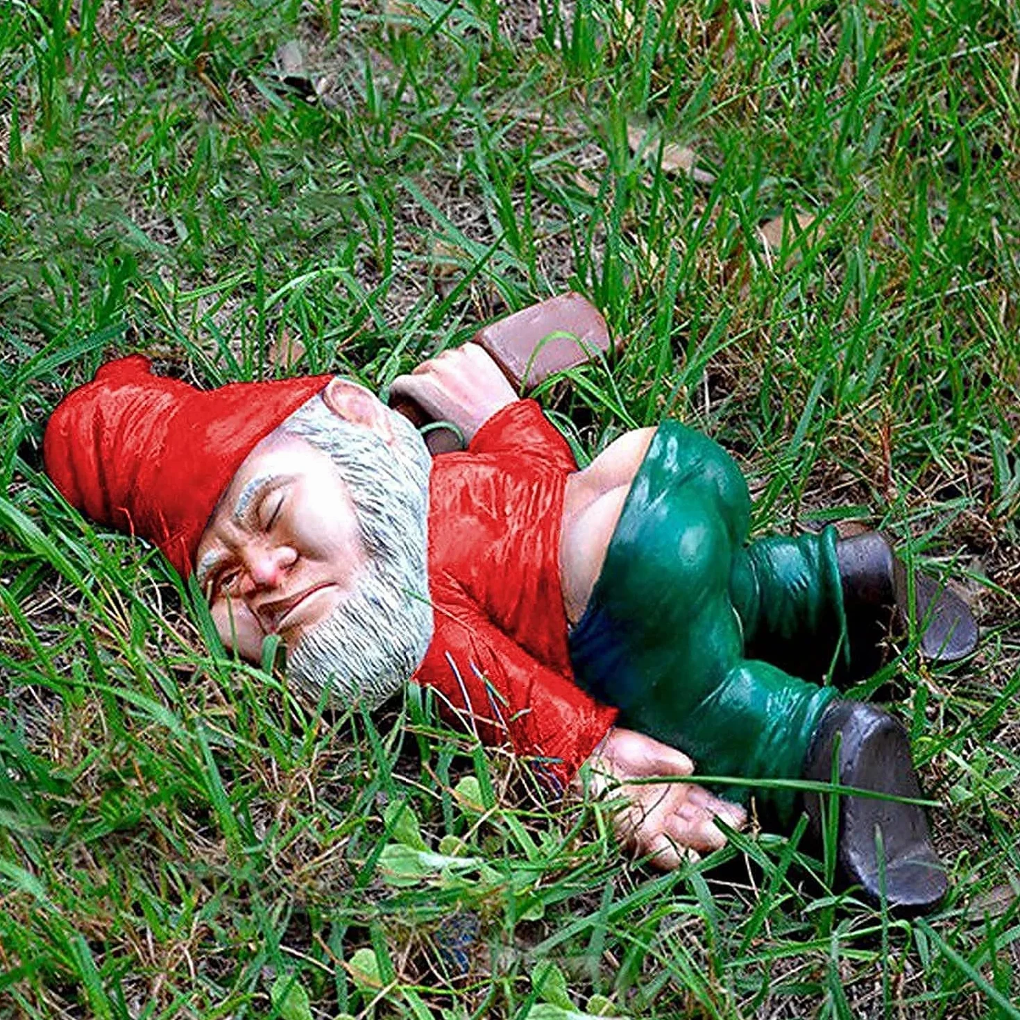 Krasnal ogrodowy dekoracja ogrodowa figurka z żywicy prezent do ogrodu