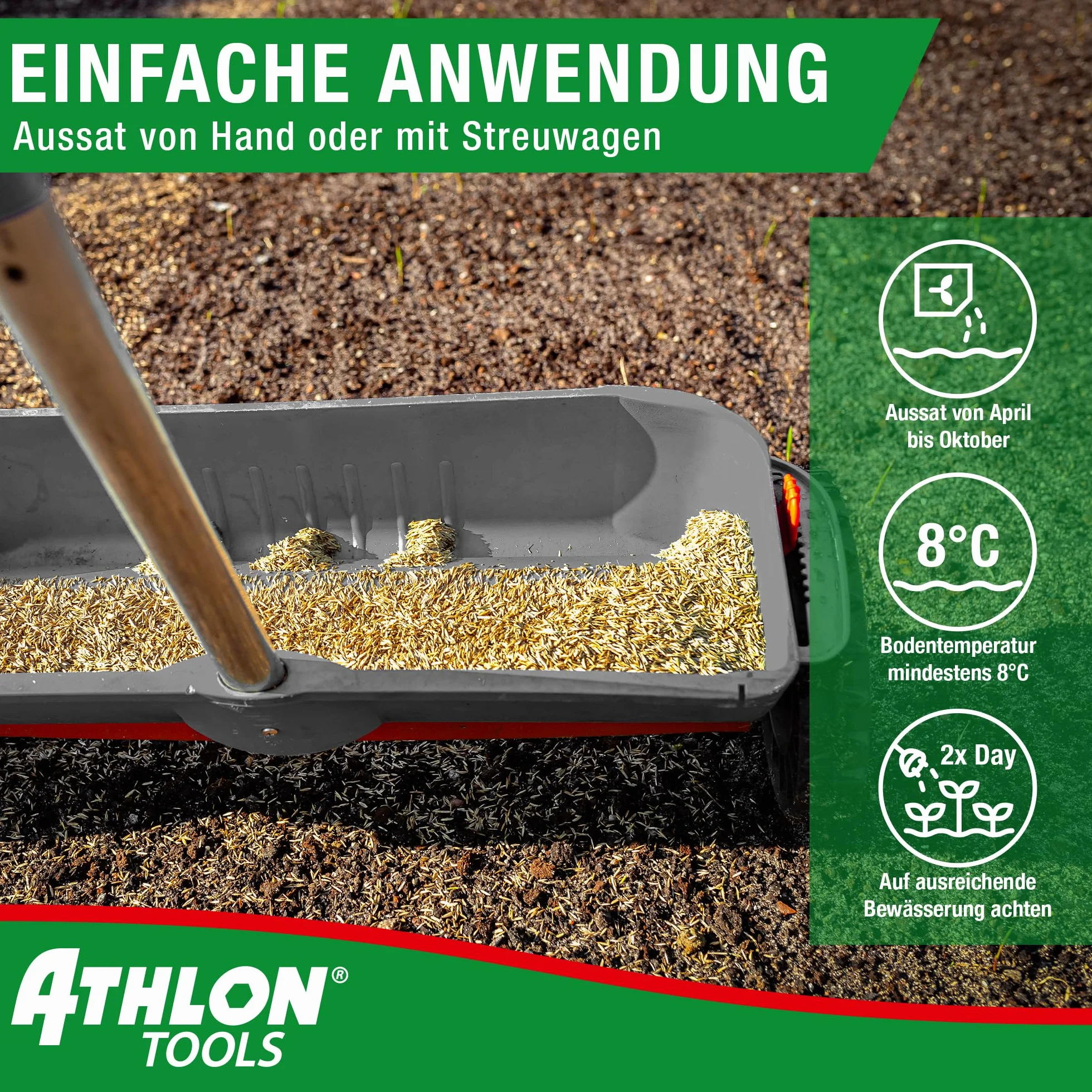 ATHLON TOOLS nasiona trawnika 1 kg 40 m² szybko kiełkujące dosiew